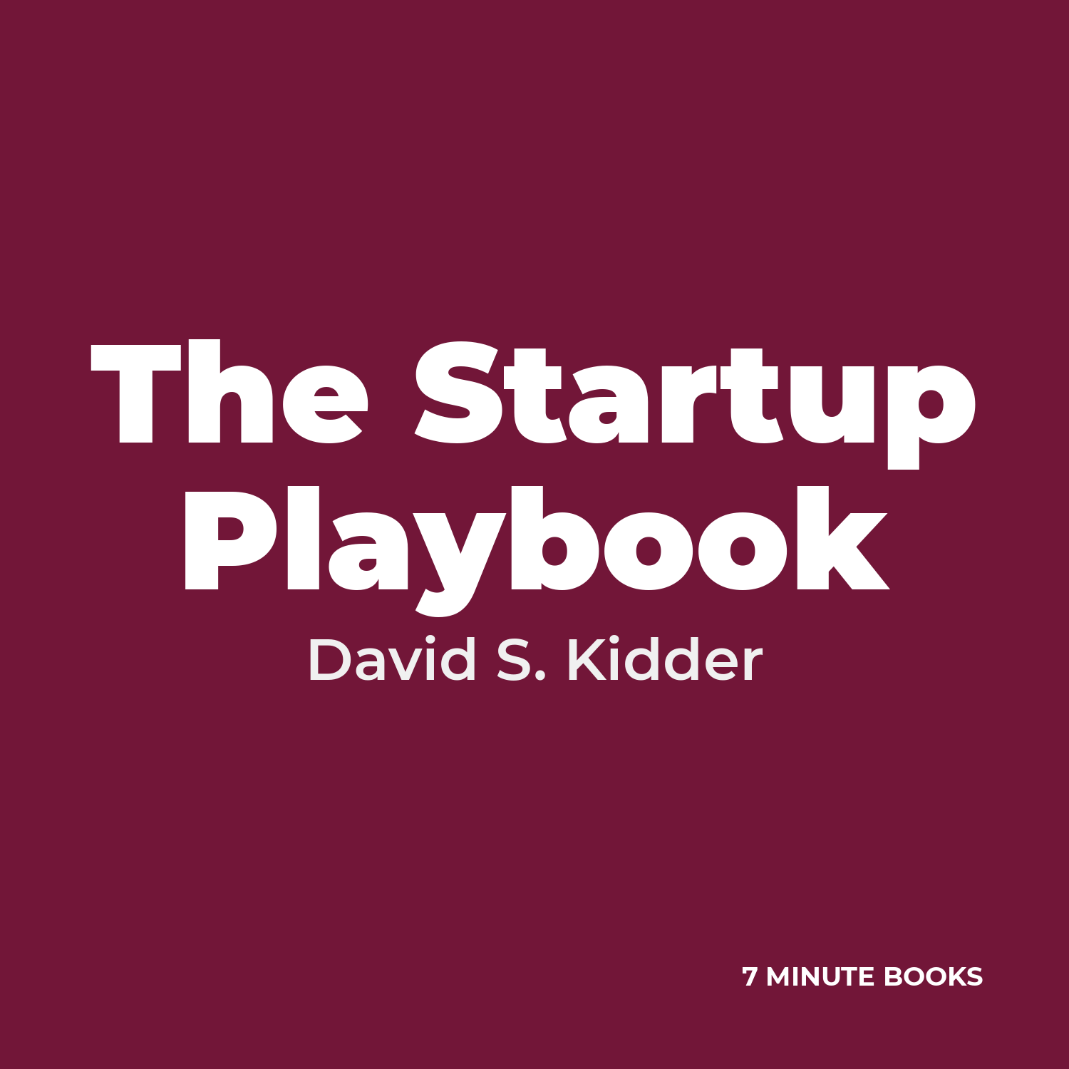 The Startup Playbook — cover