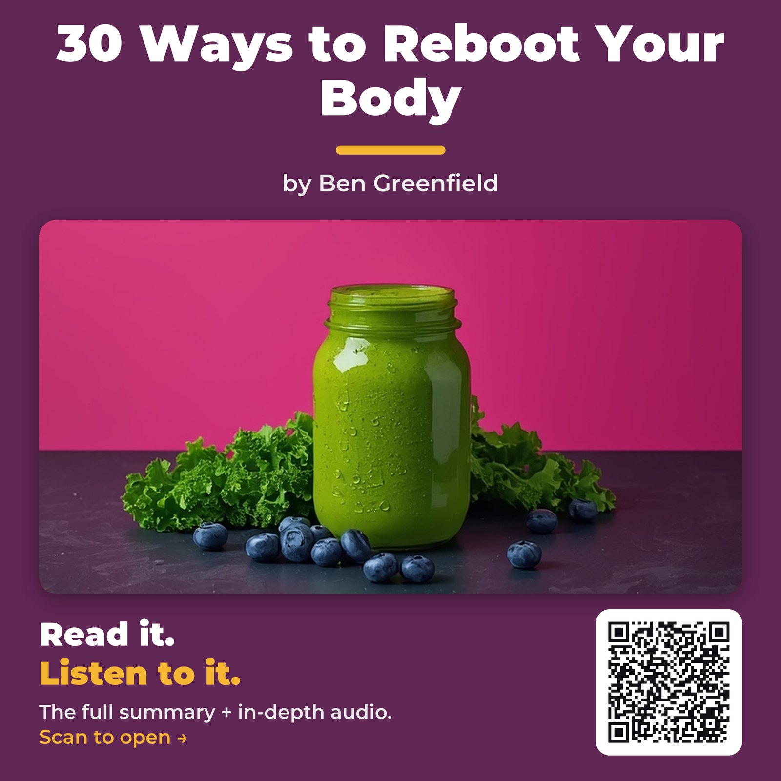 30 Ways to Reboot Your Body by Ben Greenfield – Book Summary