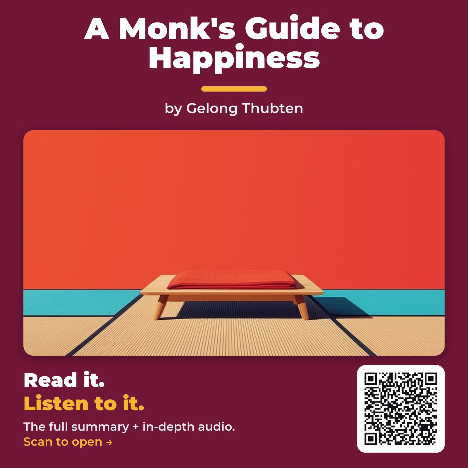 A Monk's Guide to Happiness — cover