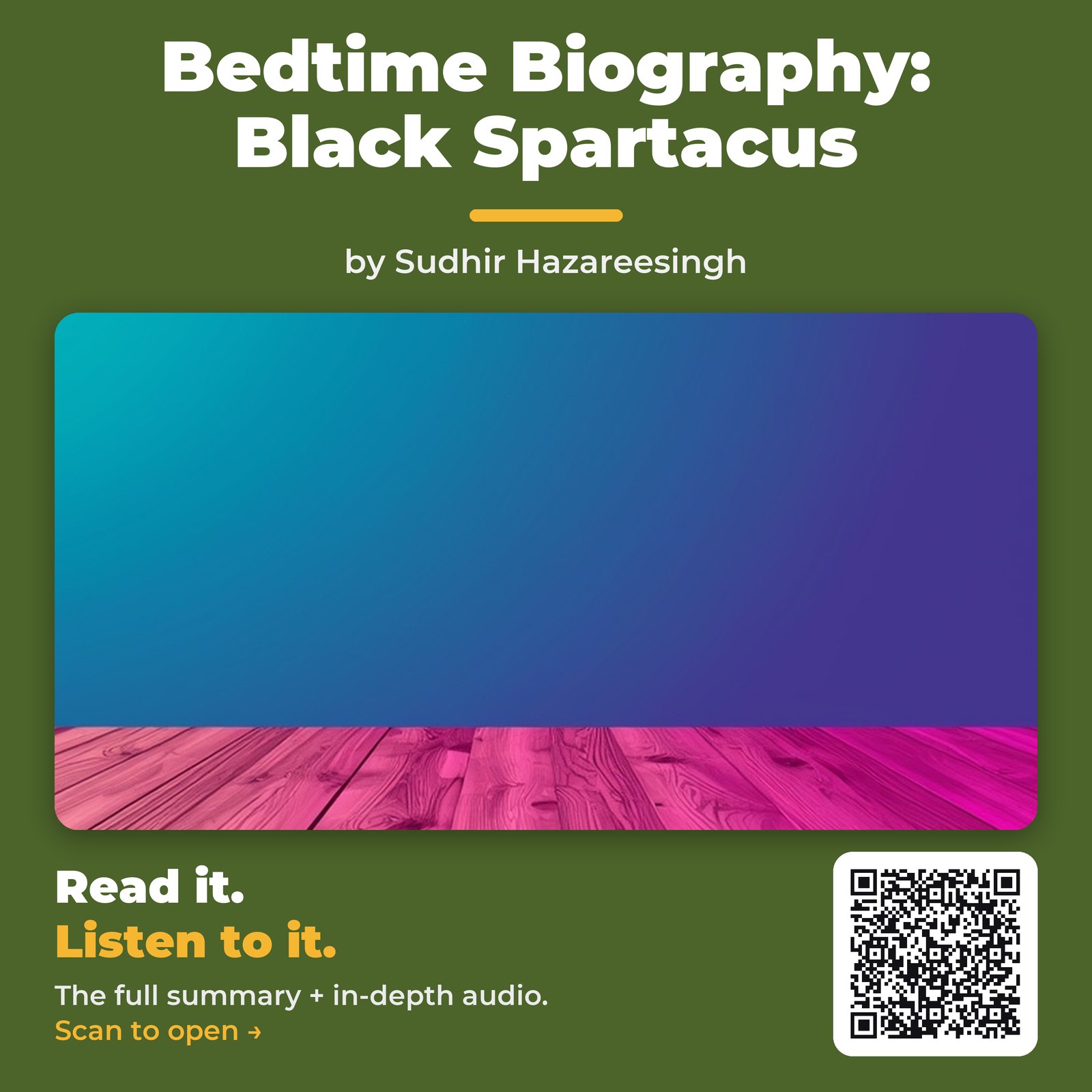 Bedtime Biography: Black Spartacus — cover