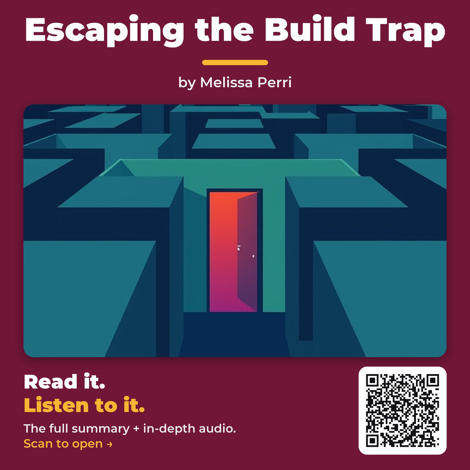 Escaping the Build Trap — cover