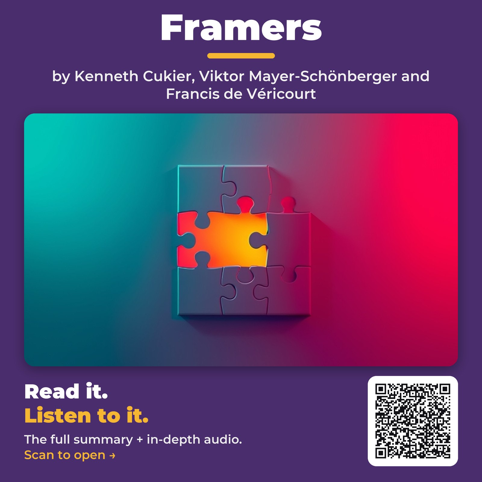 Framers by Kenneth Cukier, Viktor Mayer-Schönberger and Francis de Véricourt – Book Summary