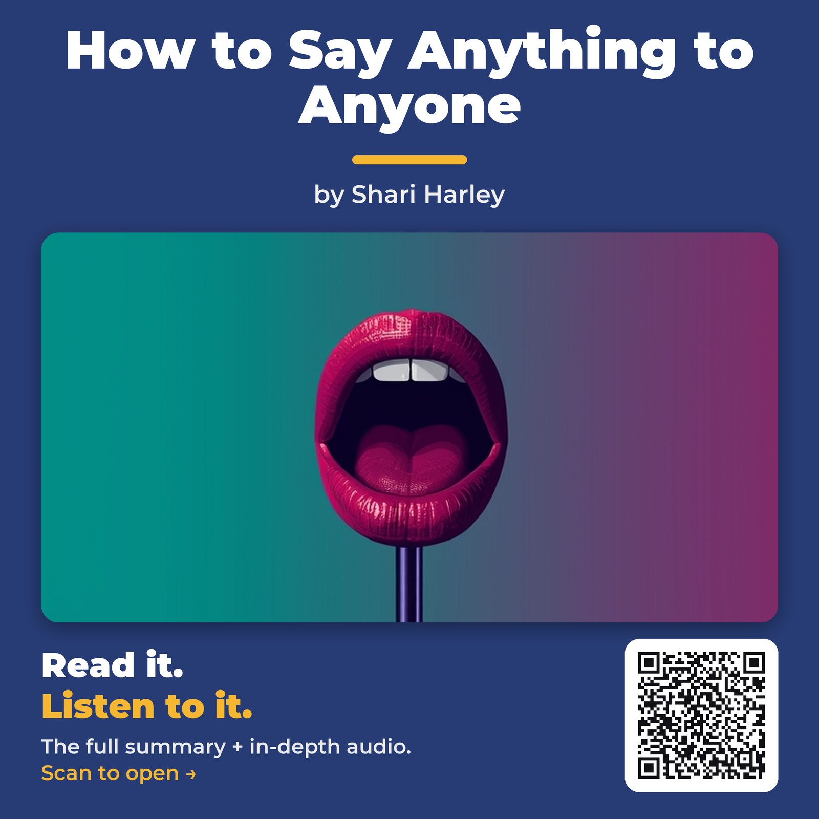 How to Say Anything to Anyone by Shari Harley – Book Summary