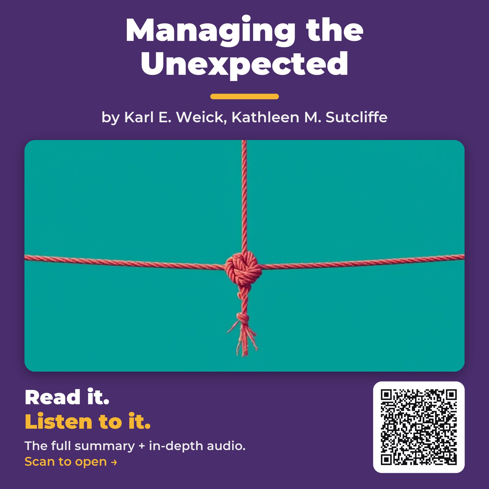 Managing the Unexpected by Karl E. Weick, Kathleen M. Sutcliffe – Book Summary