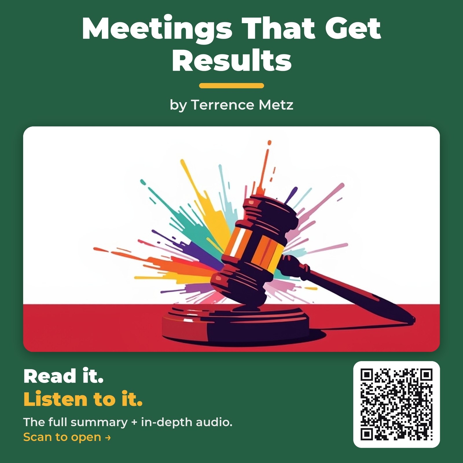 Meetings That Get Results by Terrence Metz – Book Summary