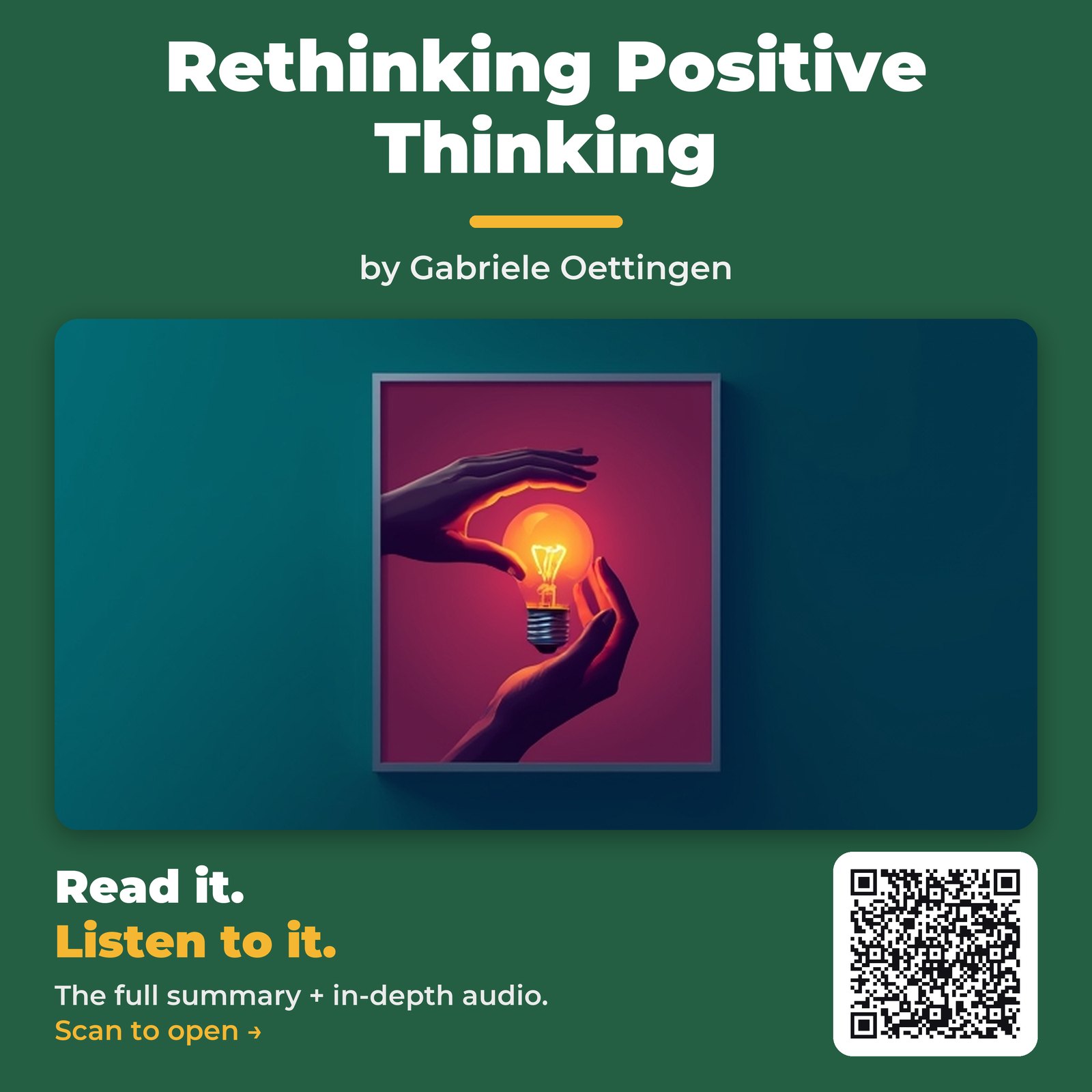 Rethinking Positive Thinking by Gabriele Oettingen – Book Summary