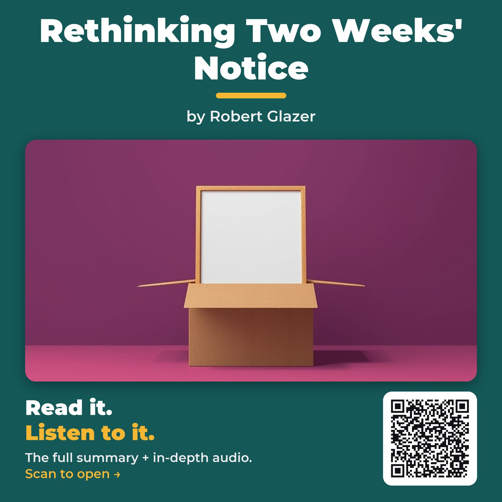 Rethinking Two Weeks' Notice — cover