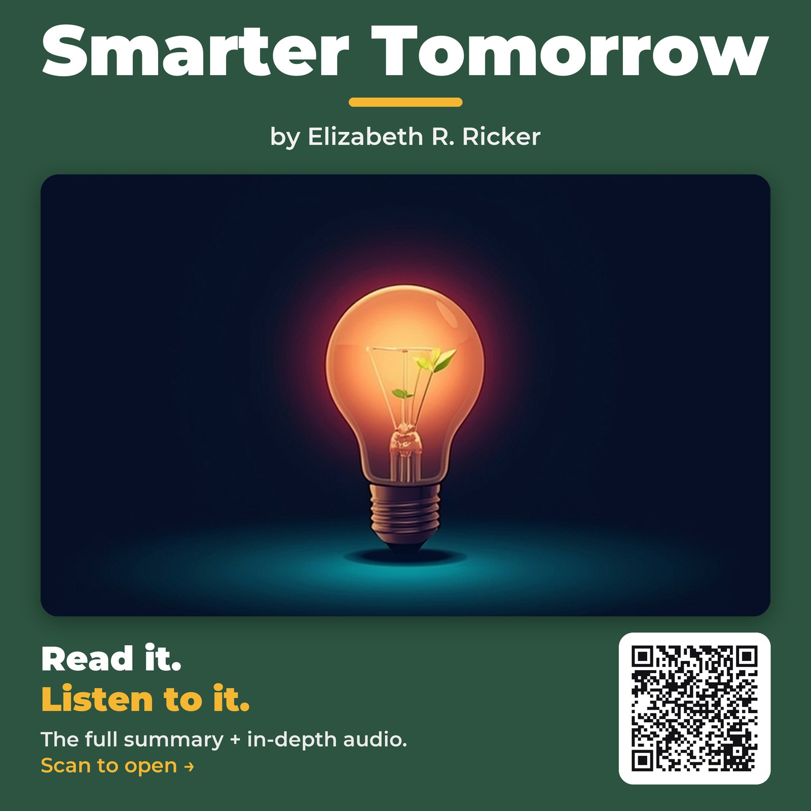 Smarter Tomorrow by Elizabeth R. Ricker – Book Summary