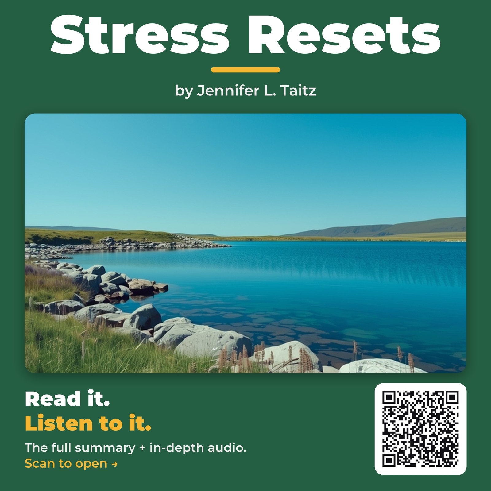 Stress Resets by Jennifer L. Taitz – Book Summary