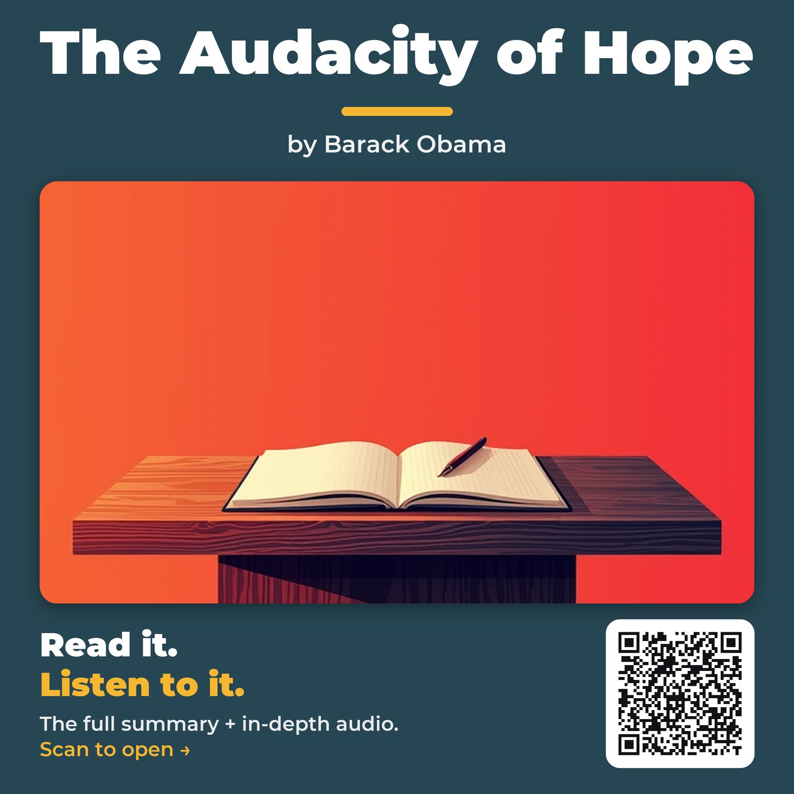 The Audacity of Hope by Barack Obama – Book Summary