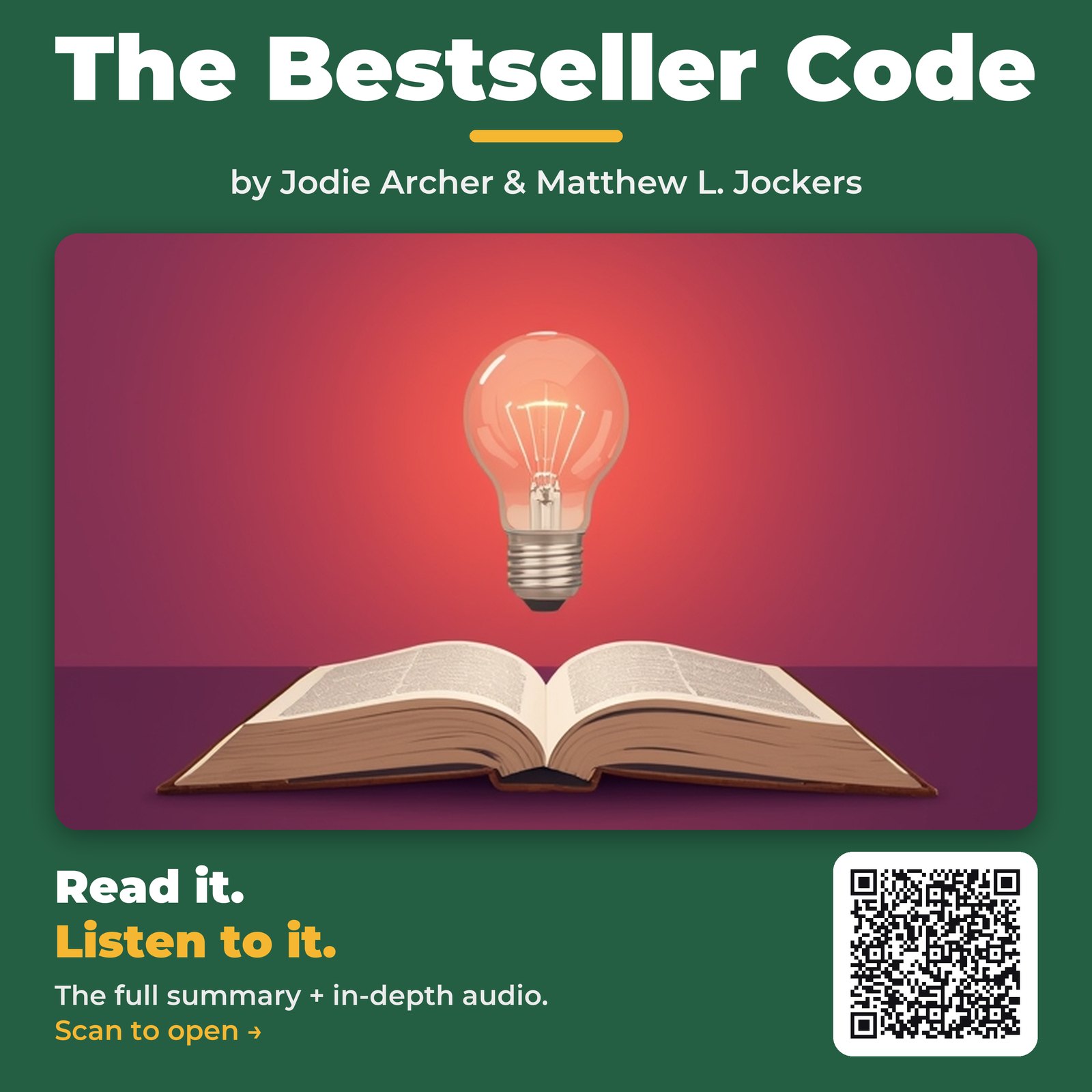 The Bestseller Code by Jodie Archer & Matthew L. Jockers – Book Summary