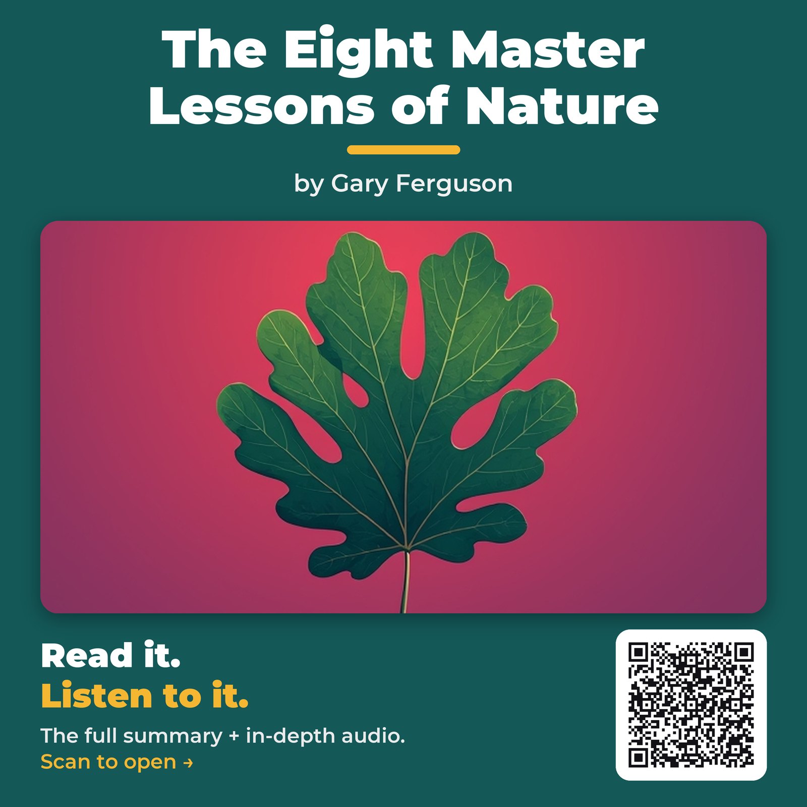 The Eight Master Lessons of Nature by Gary Ferguson – Book Summary