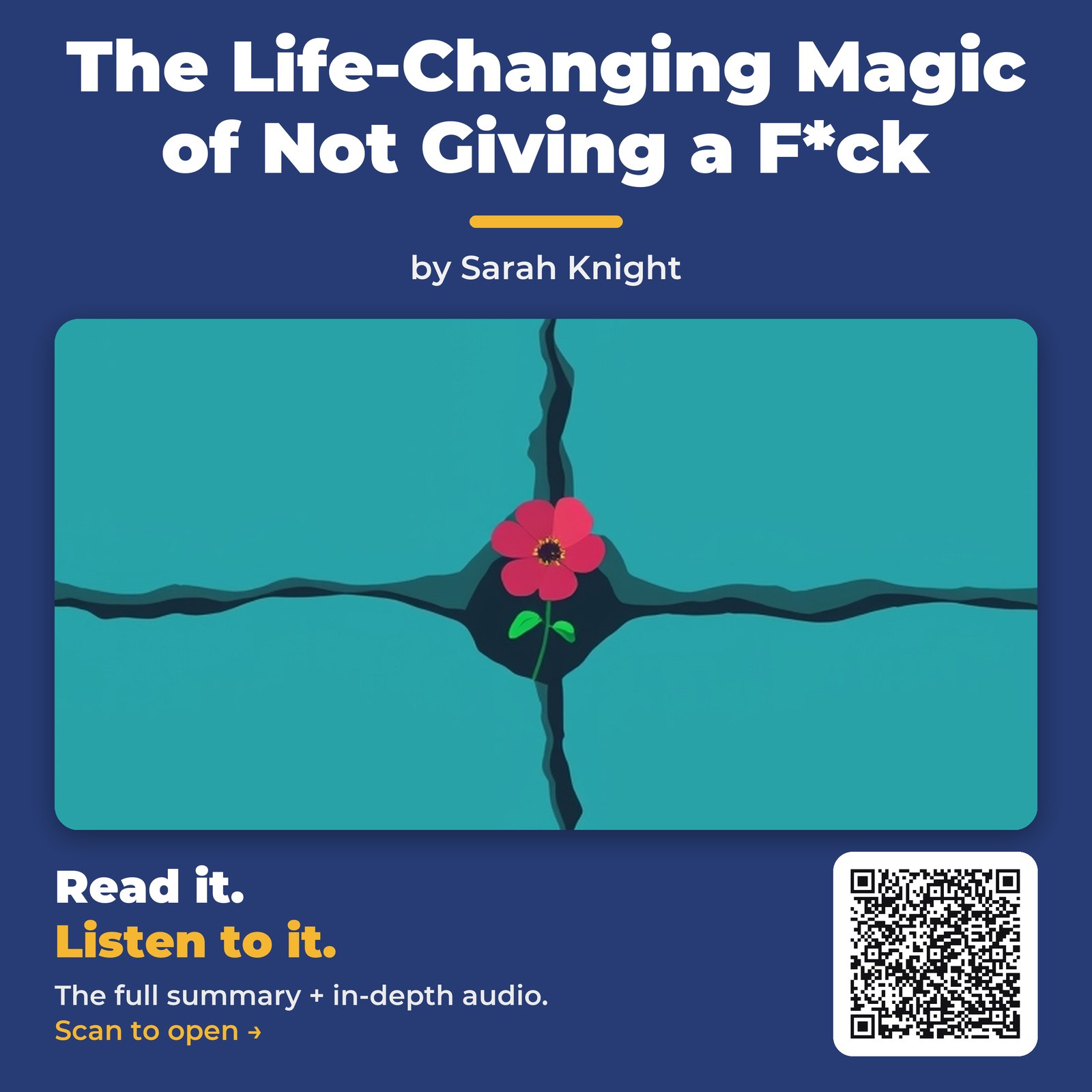 The Life-Changing Magic of Not Giving a F*ck — cover
