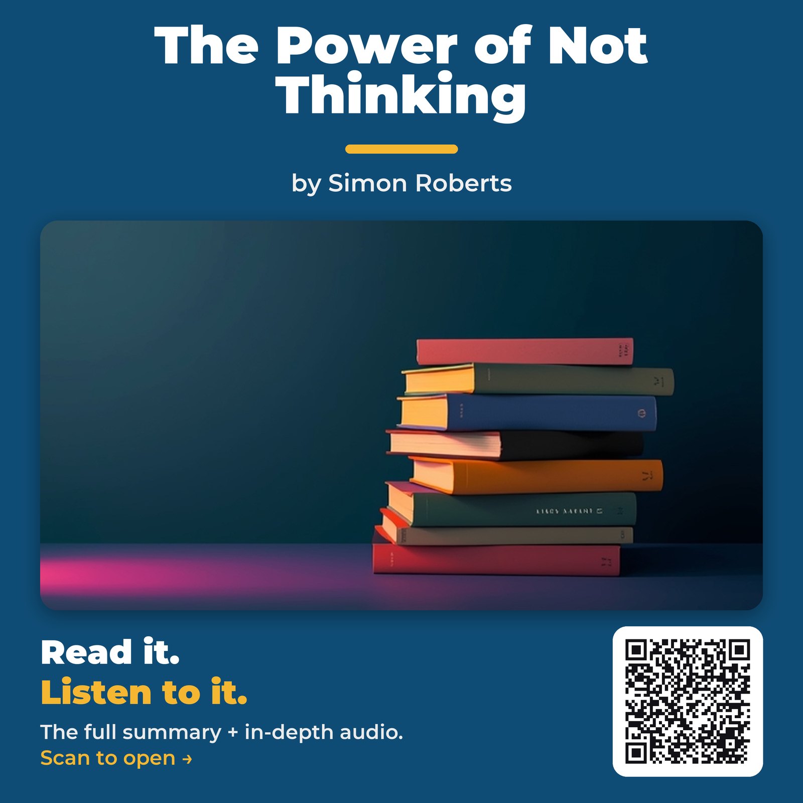 The Power of Not Thinking — cover