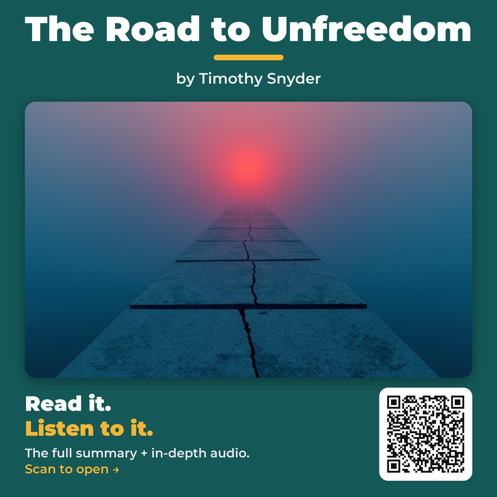 The Road to Unfreedom — cover