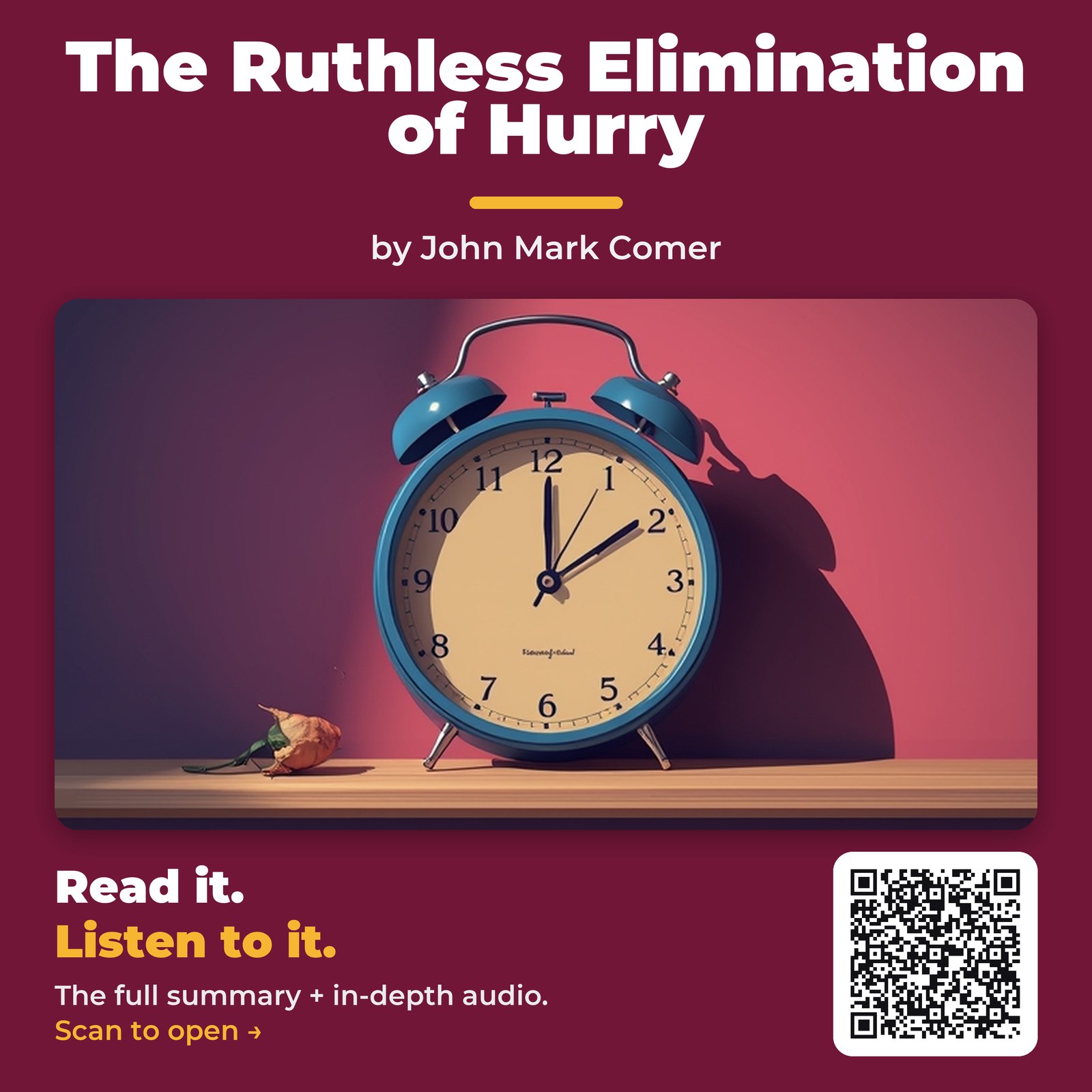 The Ruthless Elimination of Hurry — cover