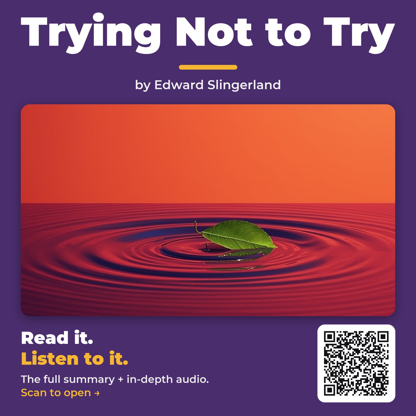 Trying Not to Try — cover