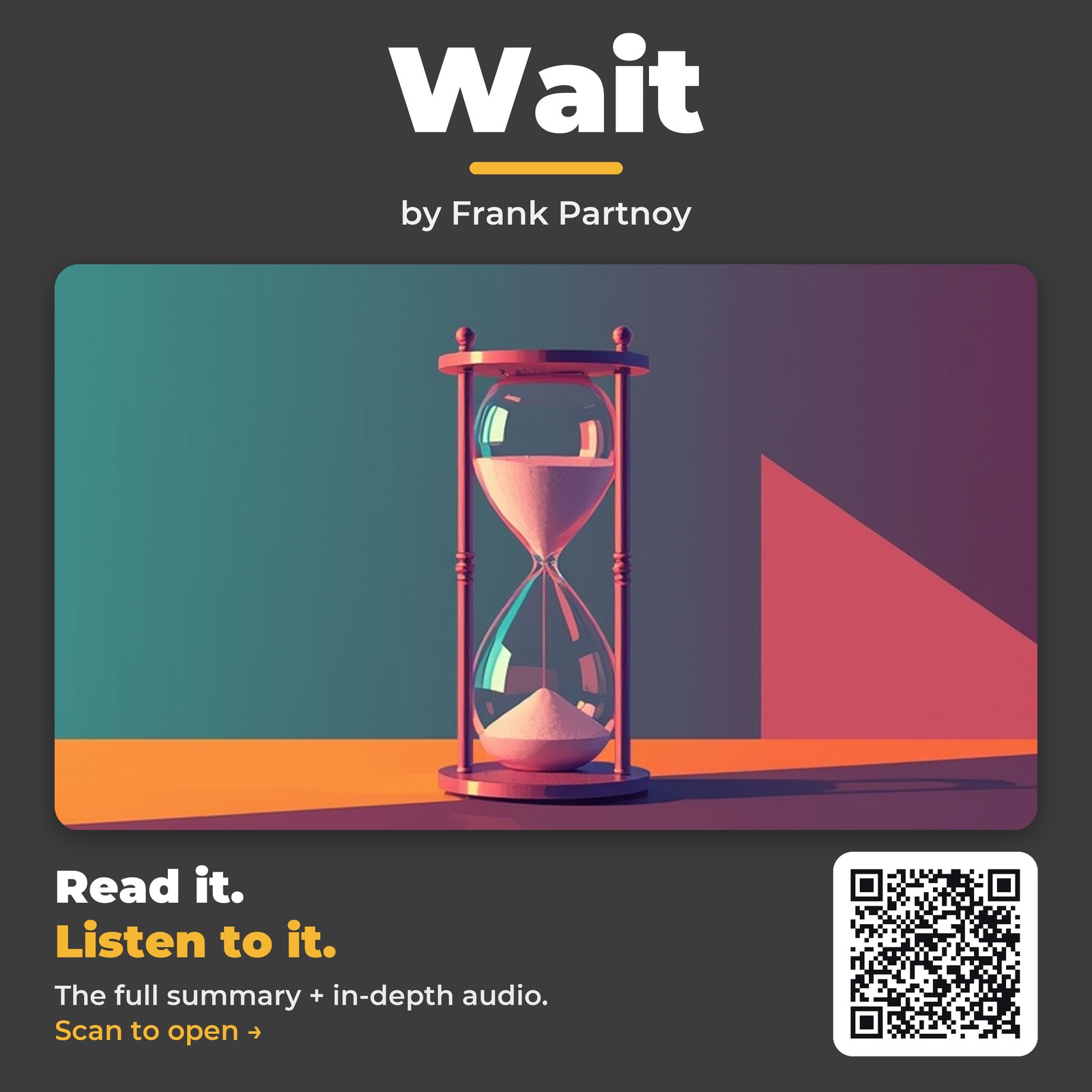 Wait by Frank Partnoy – Book Summary