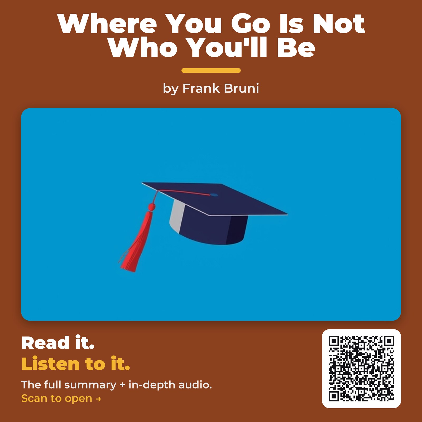 Where You Go Is Not Who You'll Be — cover