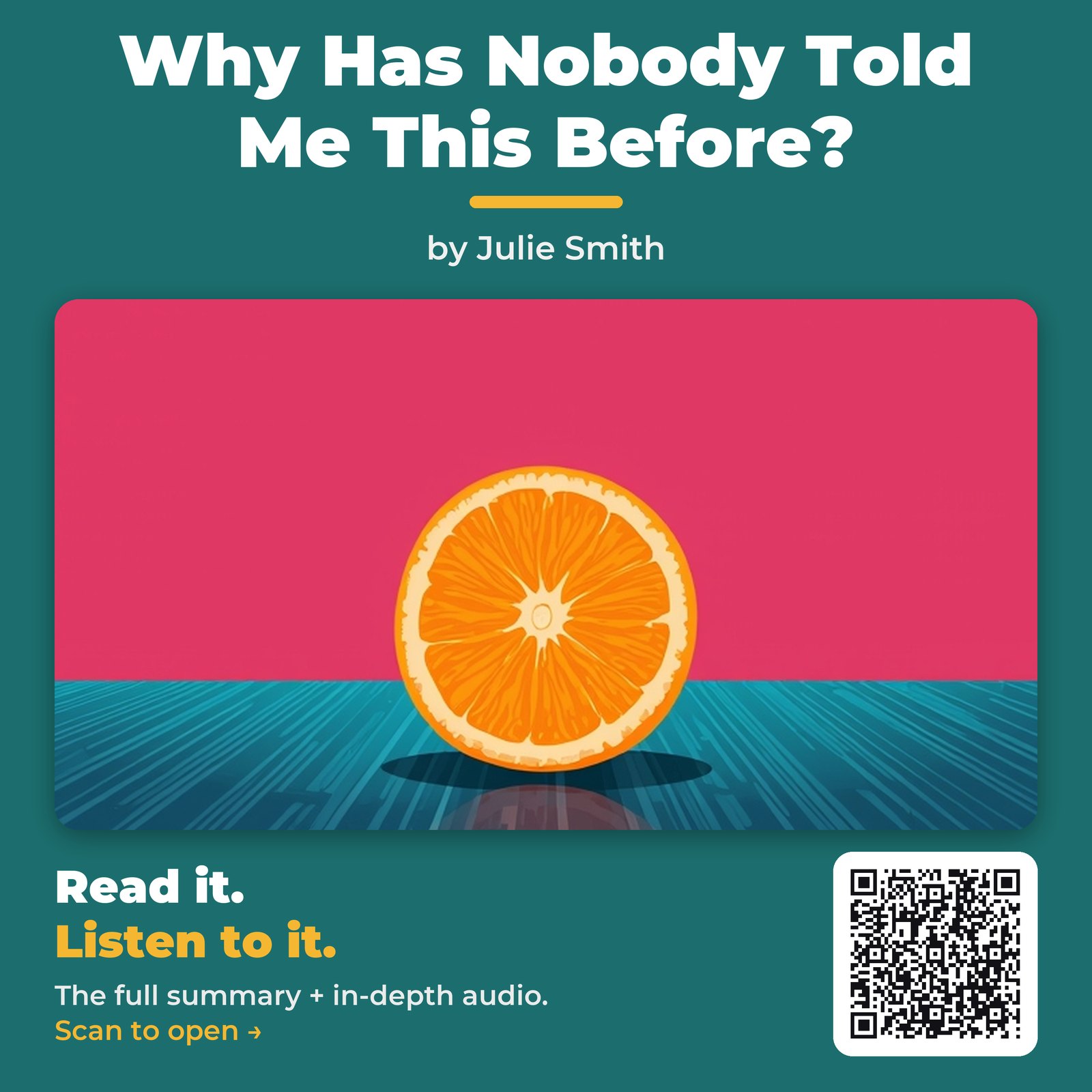 Why Has Nobody Told Me This Before? — cover