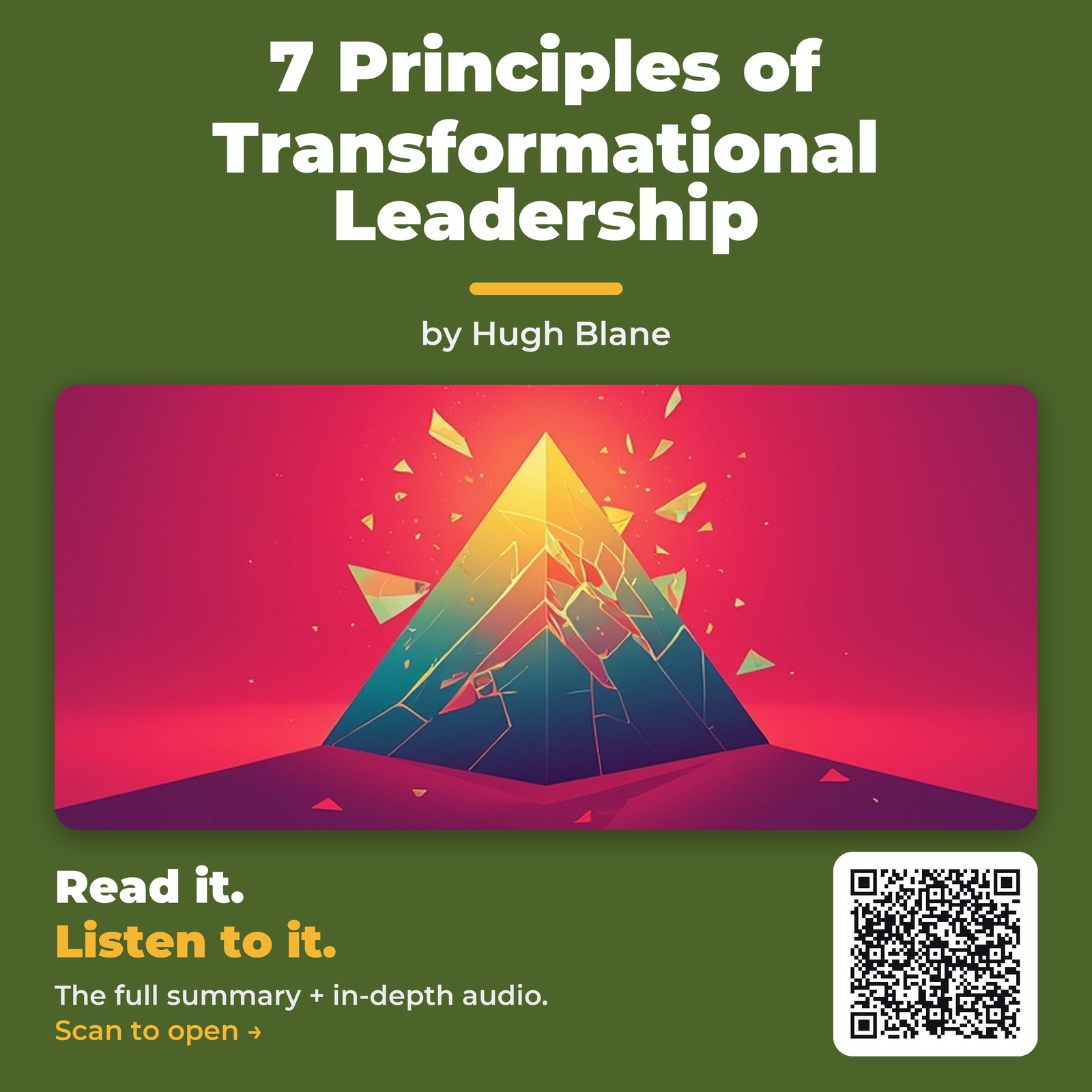 7 Principles of Transformational Leadership by Hugh Blane – Book Summary