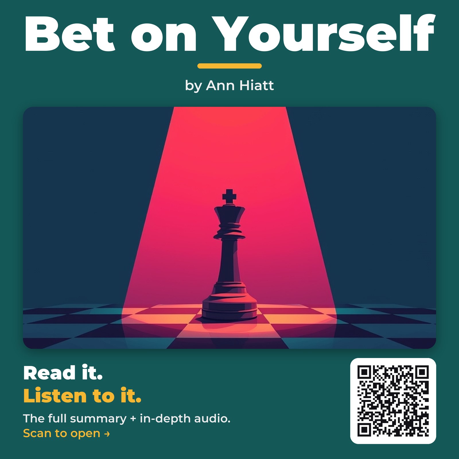 Bet on Yourself by Ann Hiatt – Book Summary