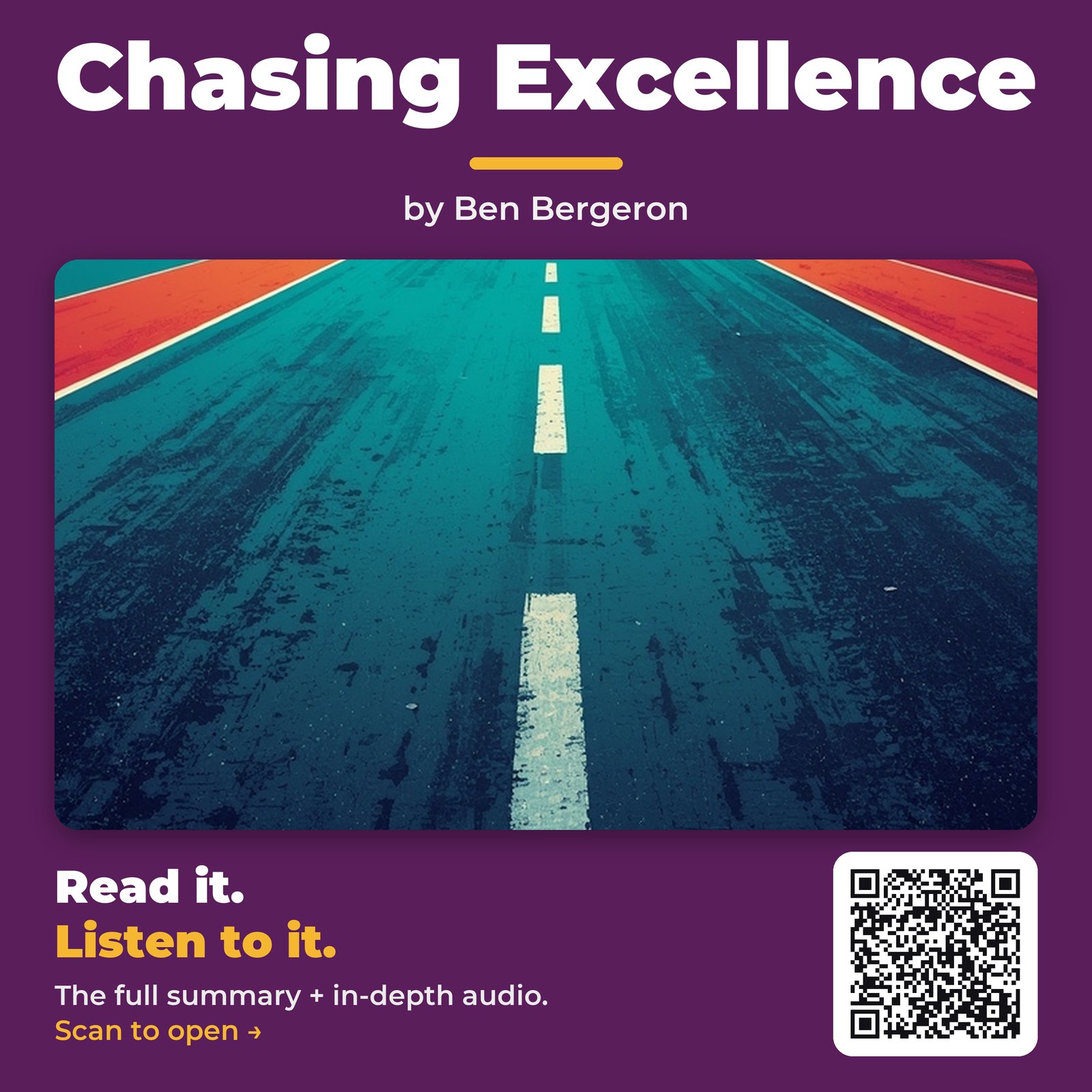 Chasing Excellence by Ben Bergeron – Book Summary