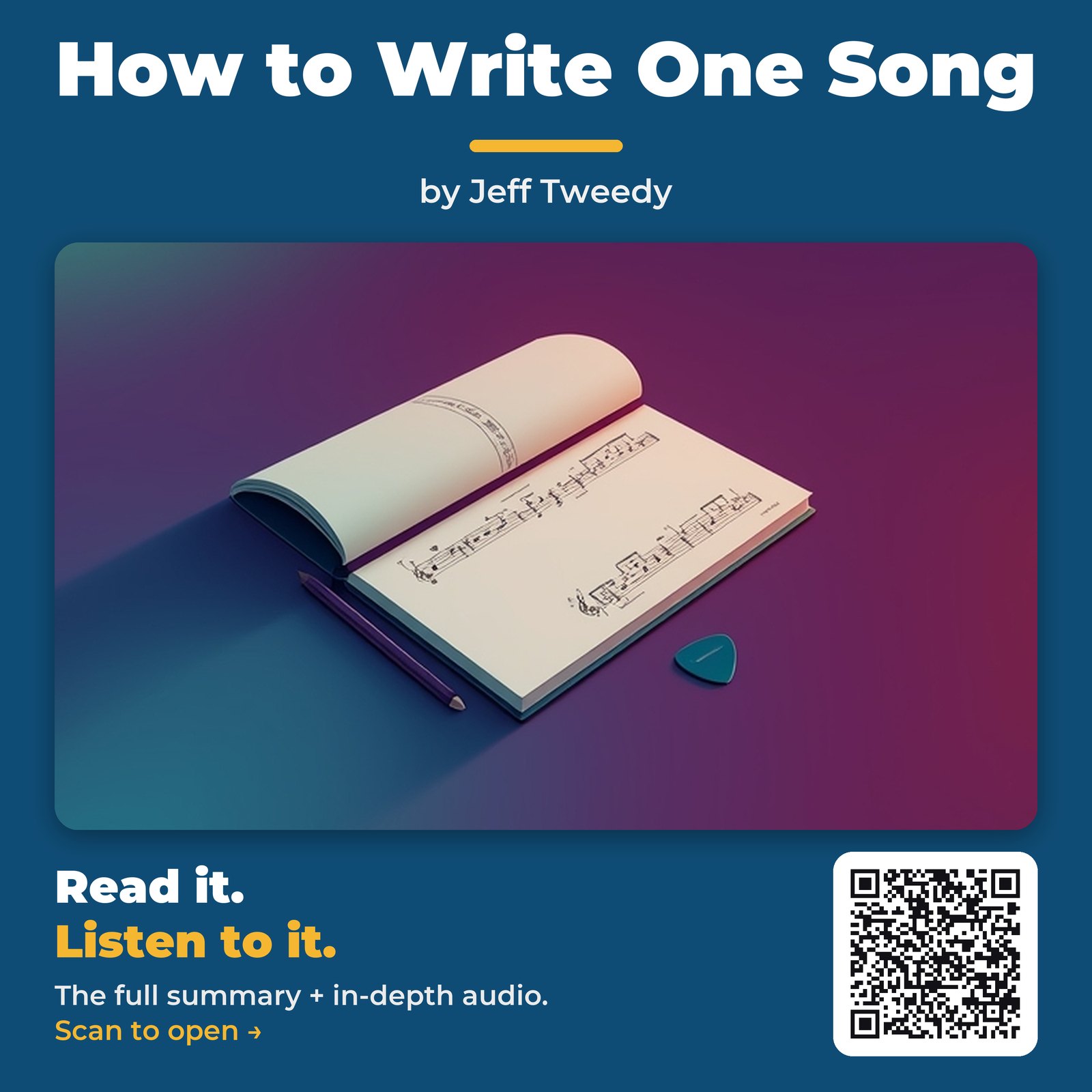 How to Write One Song by Jeff Tweedy – Book Summary