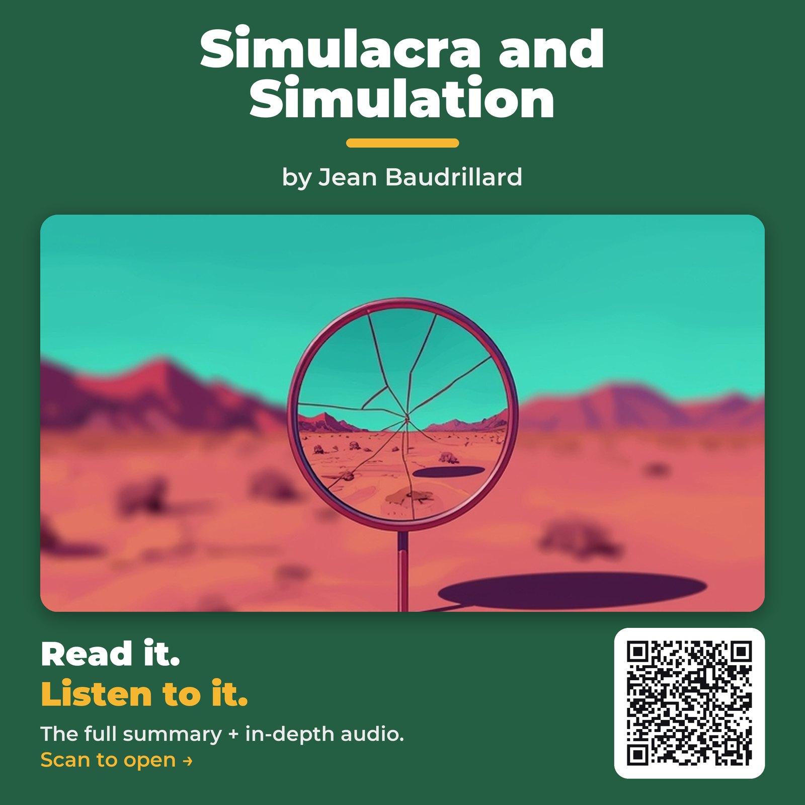 Simulacra and Simulation by Jean Baudrillard – Book Summary