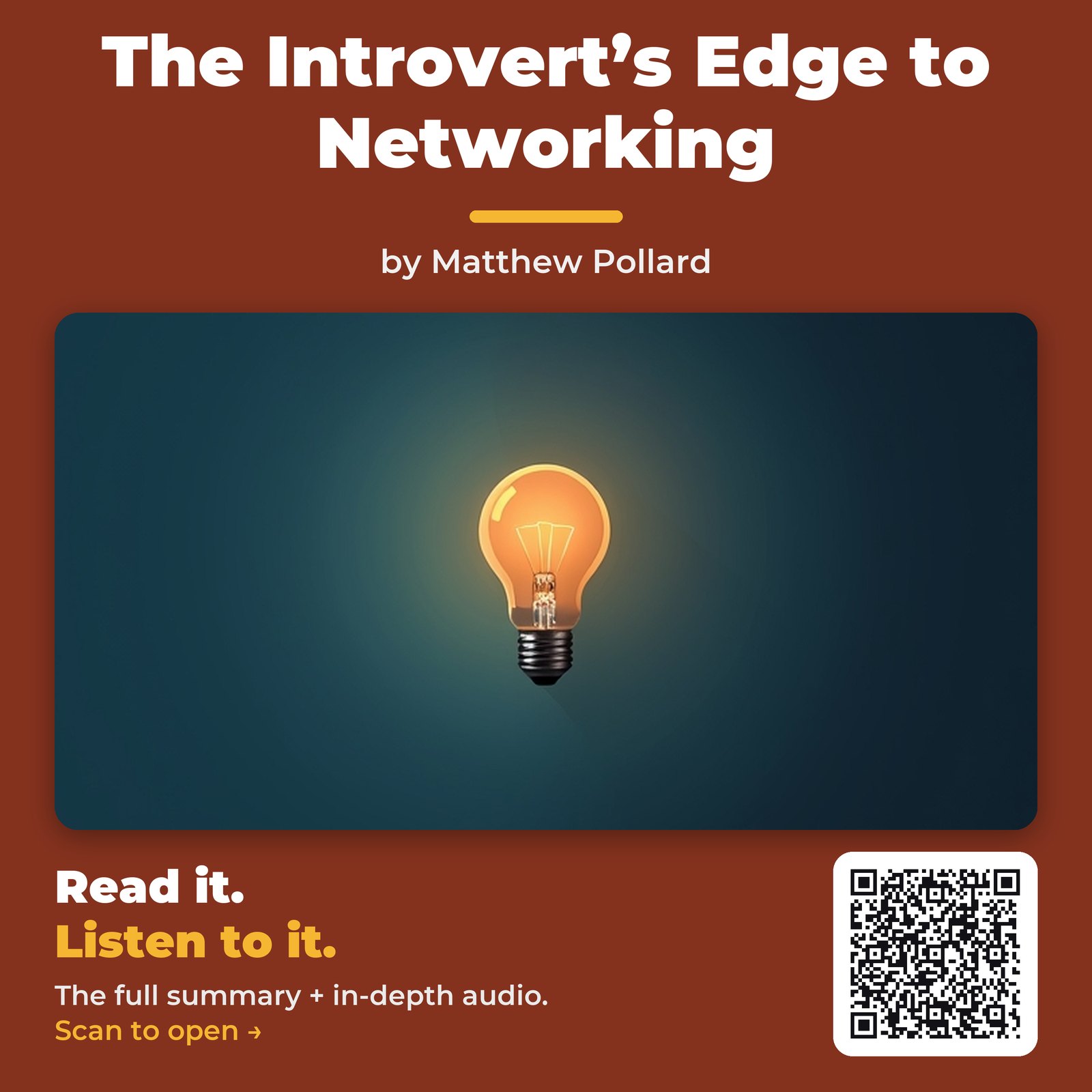 The Introvert’s Edge to Networking by Matthew Pollard – Book Summary