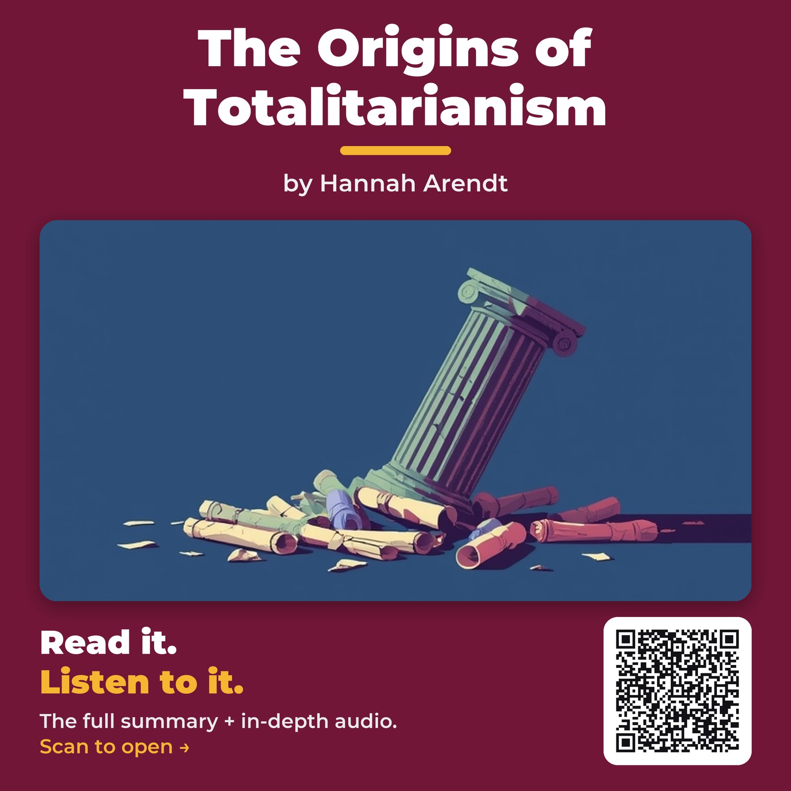 The Origins of Totalitarianism by Hannah Arendt – Book Summary