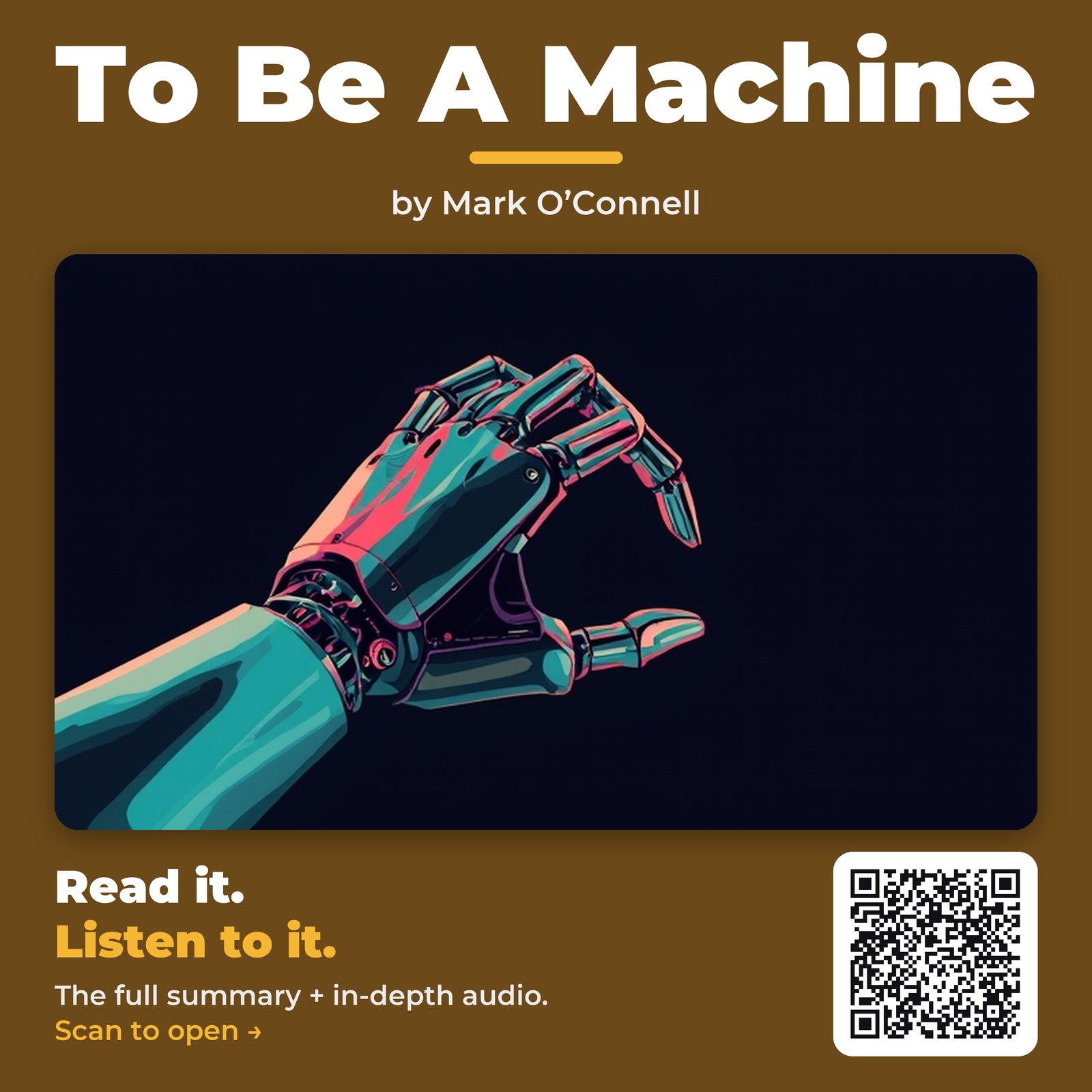 To Be A Machine by Mark O’Connell – Book Summary