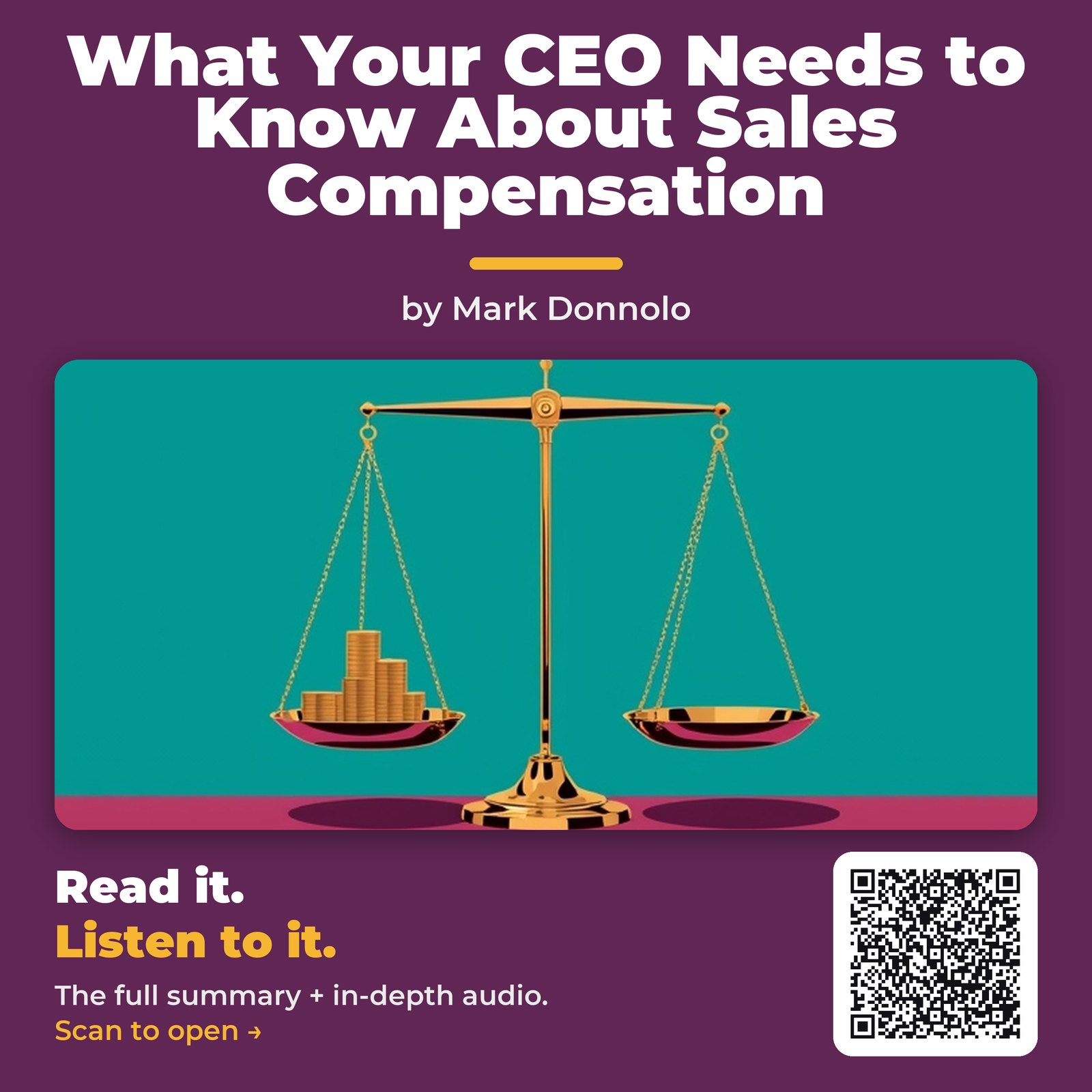 What Your CEO Needs to Know About Sales Compensation — cover