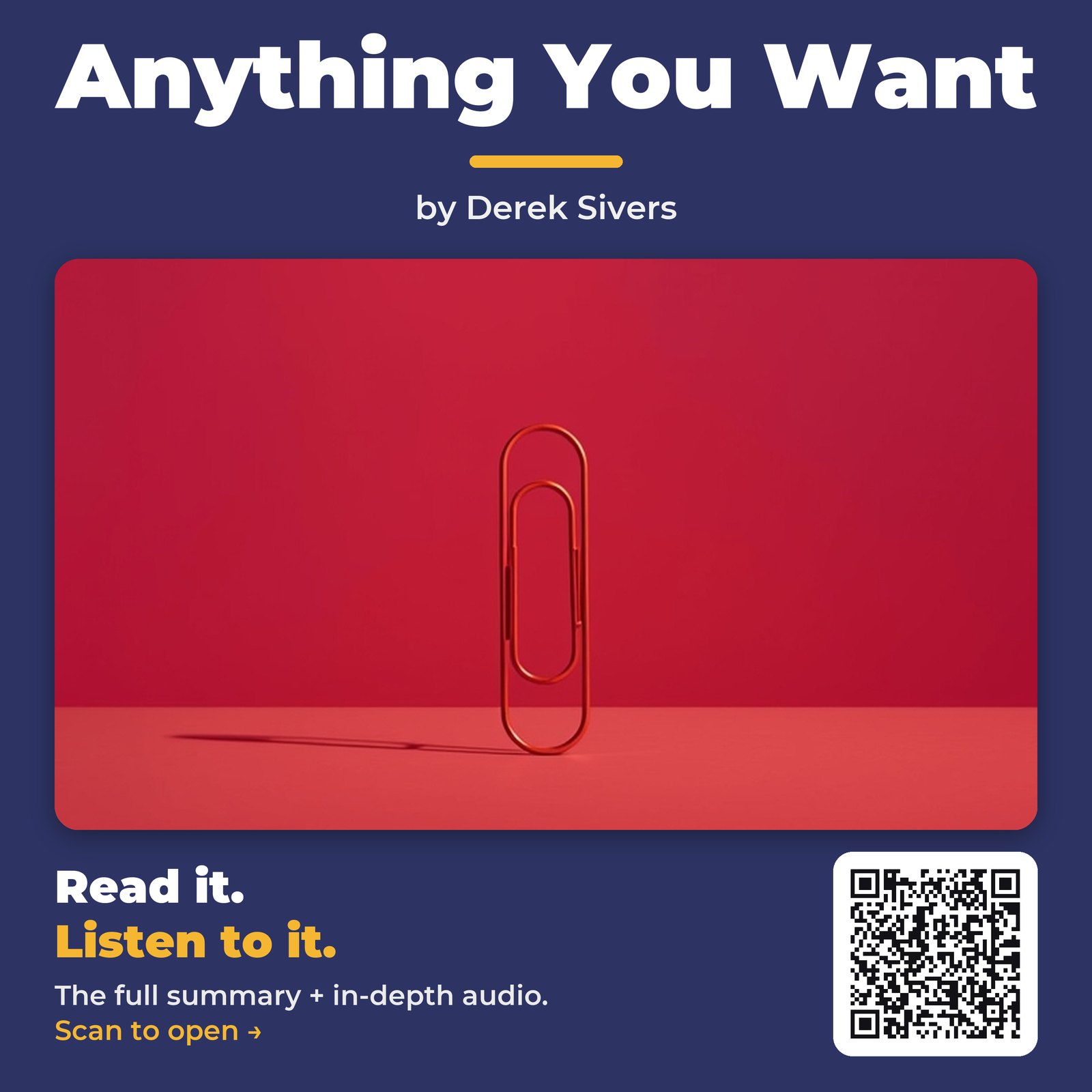 Anything You Want by Derek Sivers – Book Summary