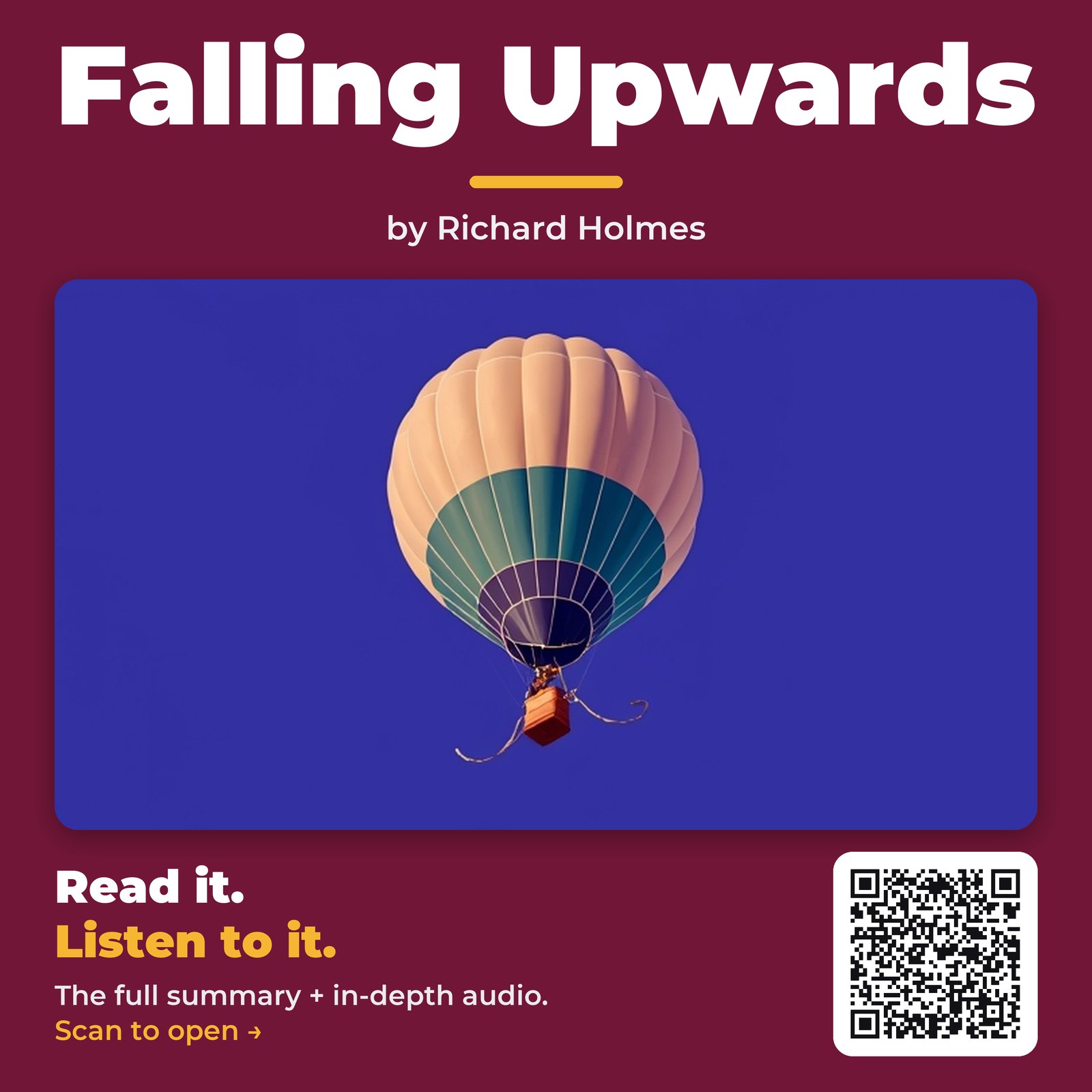 Falling Upwards by Richard Holmes – Book Summary