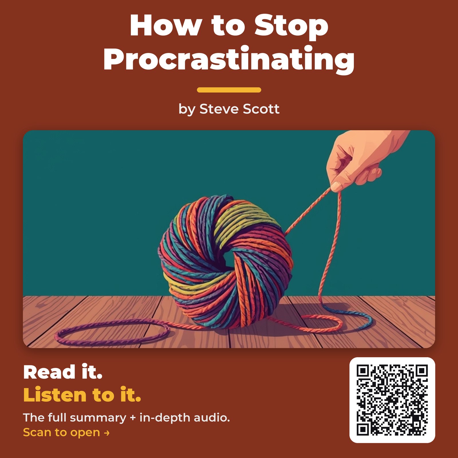 How to Stop Procrastinating — cover