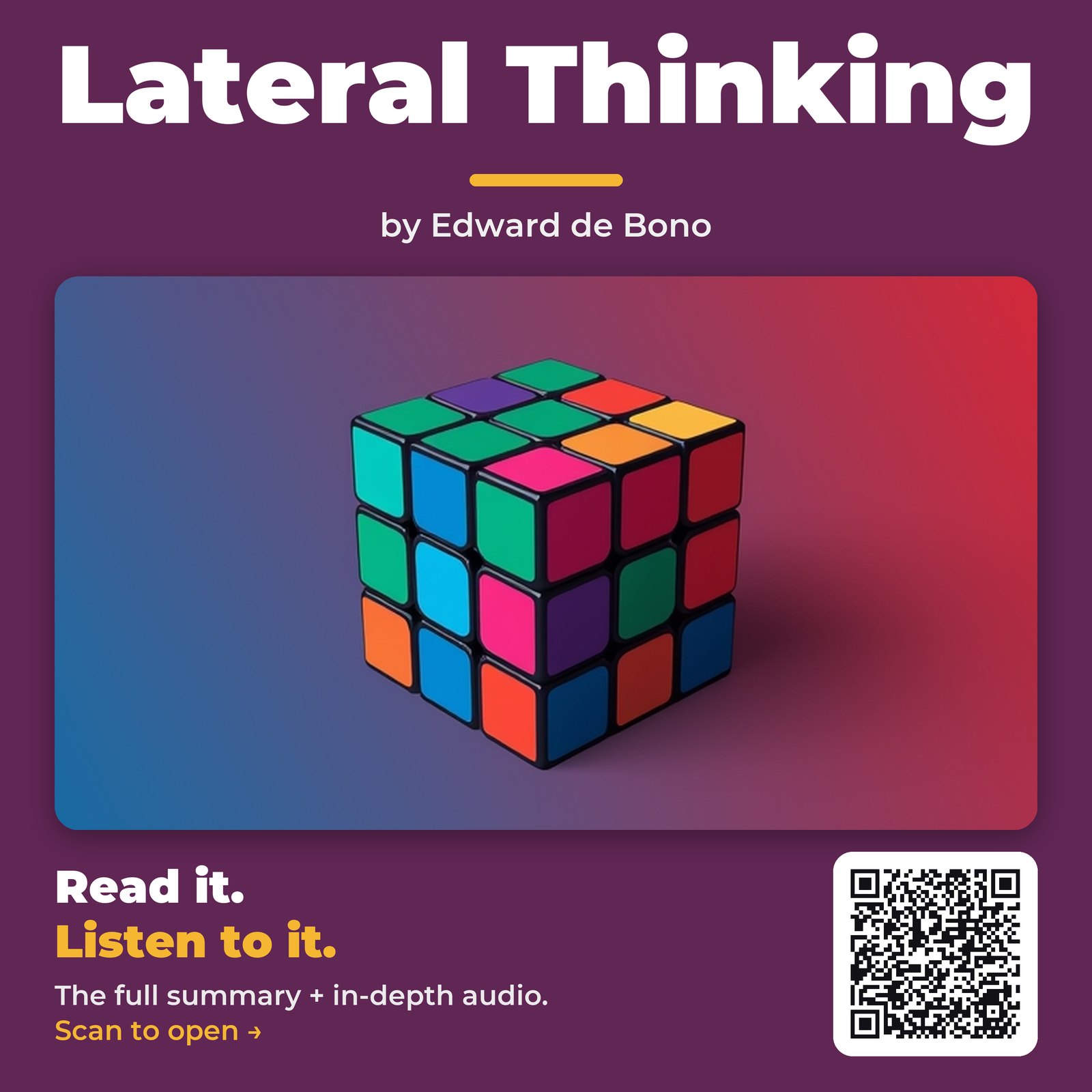 Lateral Thinking by Edward de Bono – Book Summary