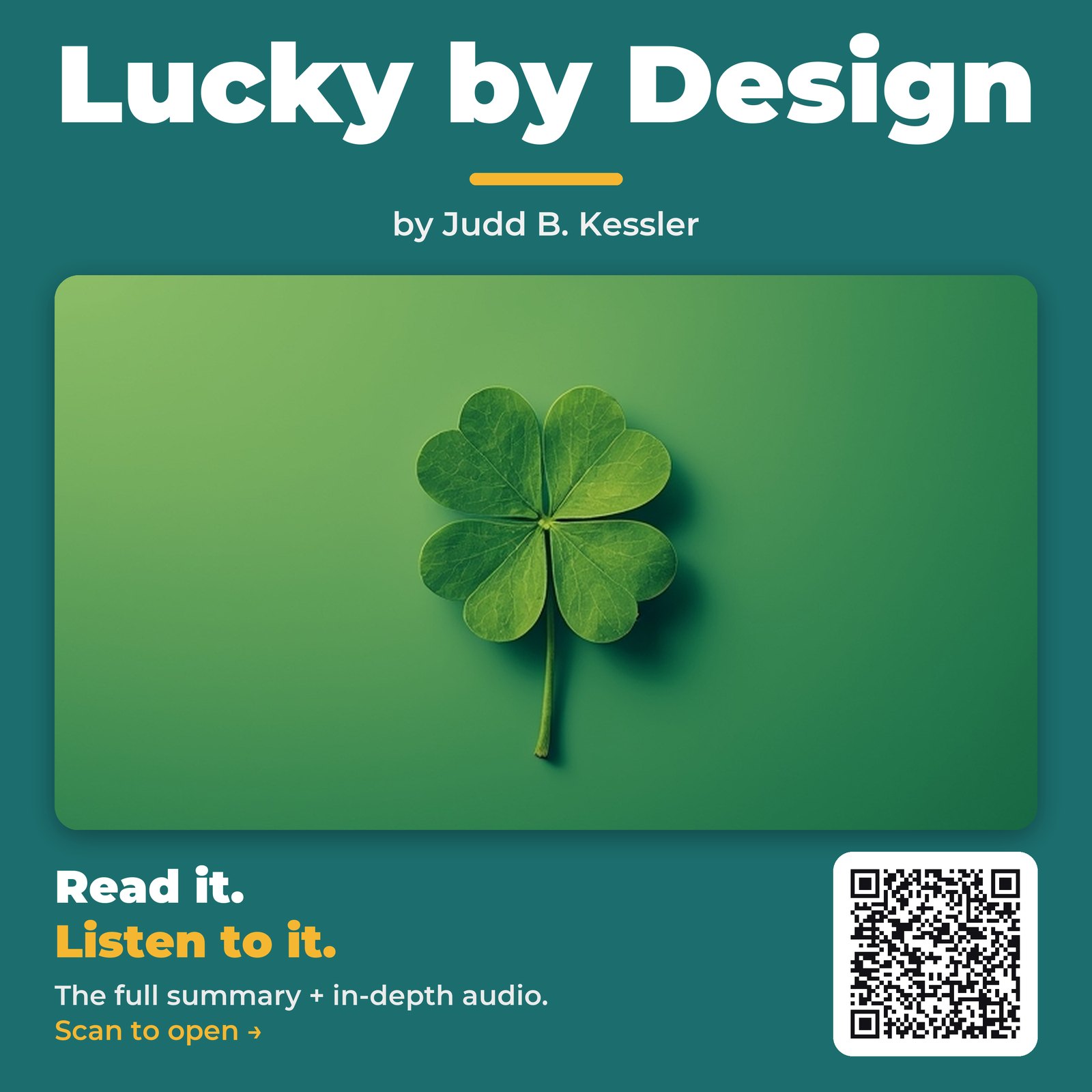 Lucky by Design by Judd B. Kessler – Book Summary