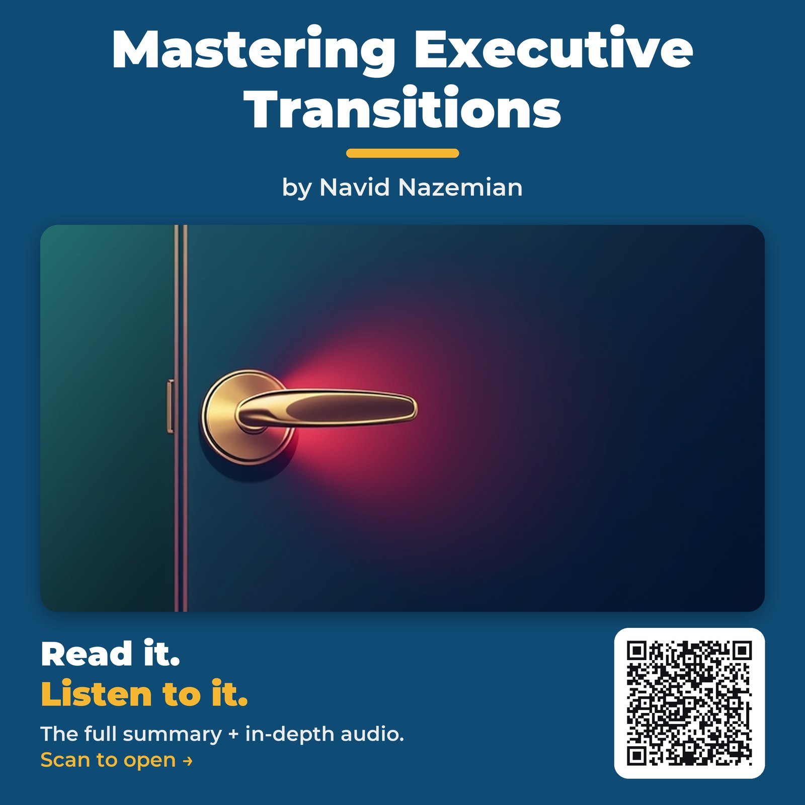 Mastering Executive Transitions by Navid Nazemian – Book Summary