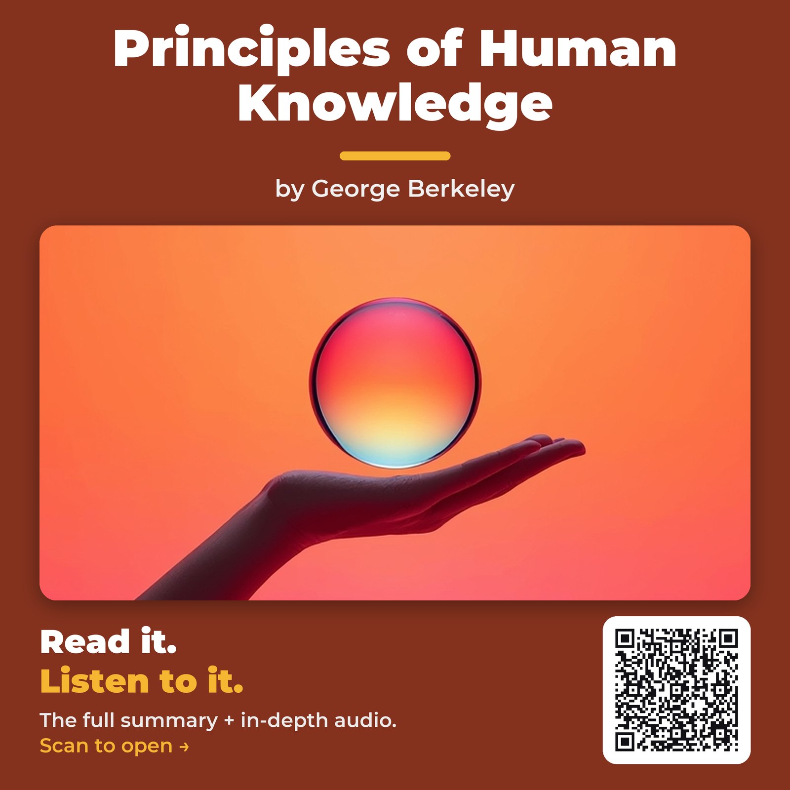 Principles of Human Knowledge by George Berkeley – Book Summary