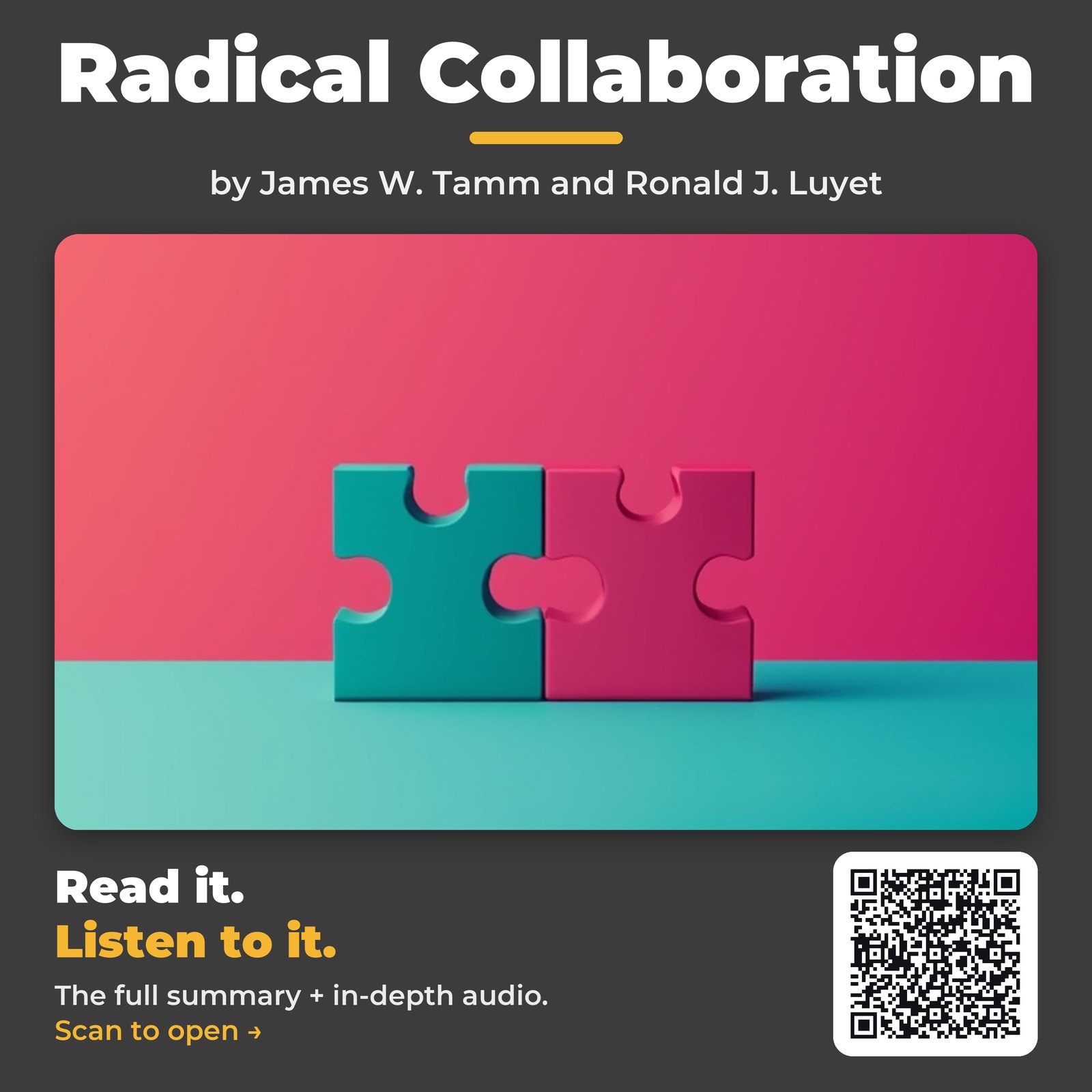 Radical Collaboration by James W. Tamm and Ronald J. Luyet – Book Summary