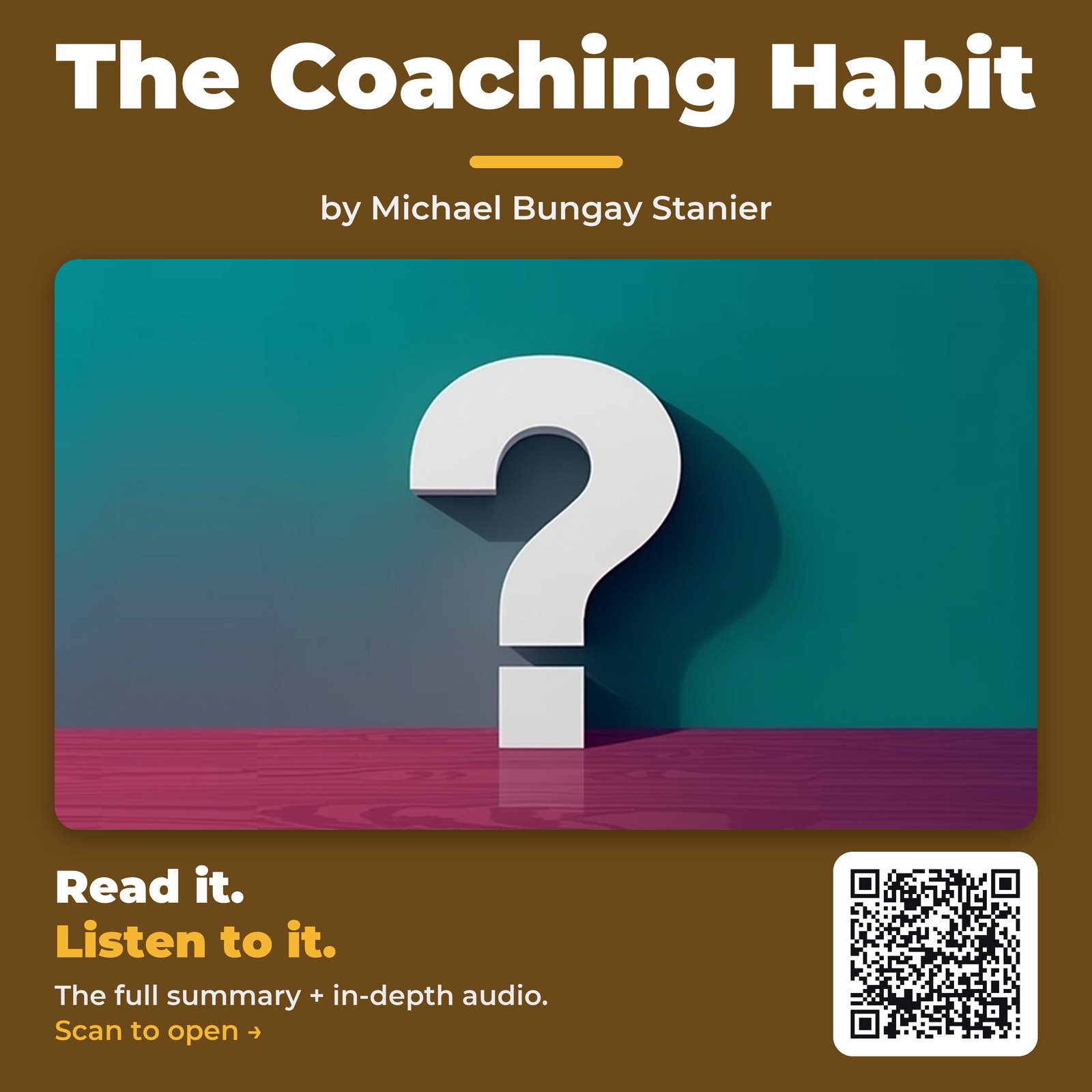 The Coaching Habit — cover