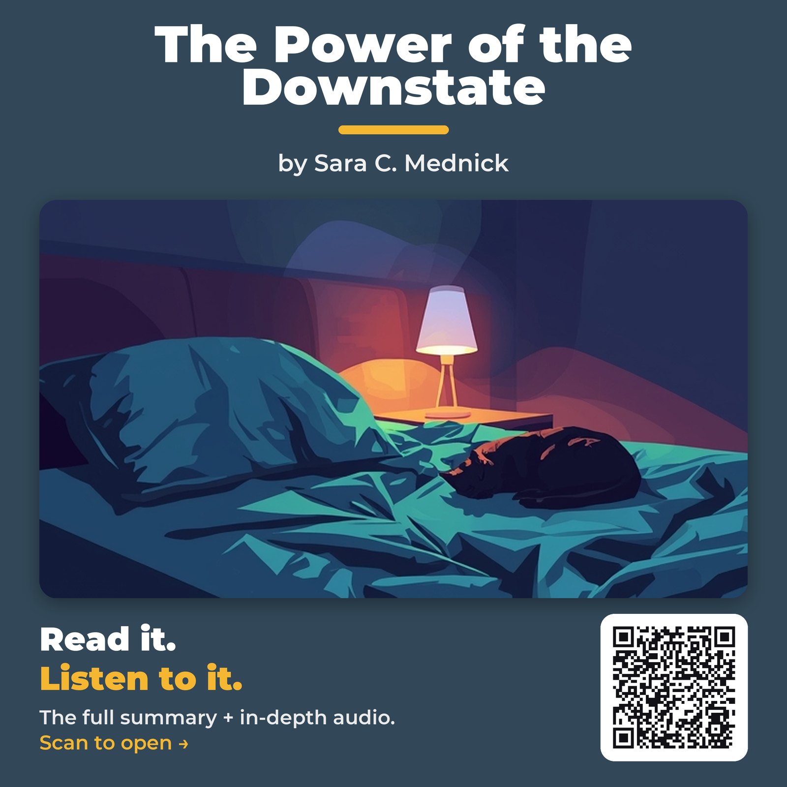 The Power of the Downstate by Sara C. Mednick – Book Summary