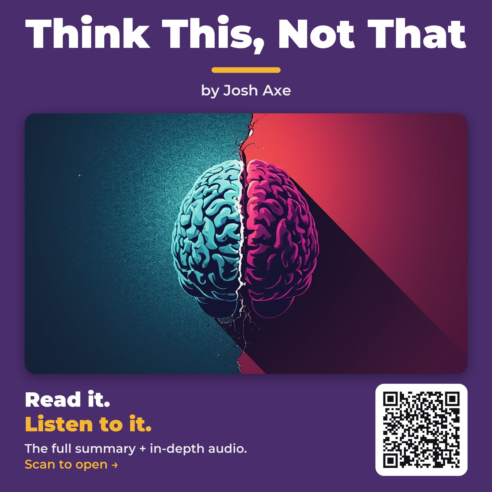 Think This, Not That by Josh Axe – Book Summary