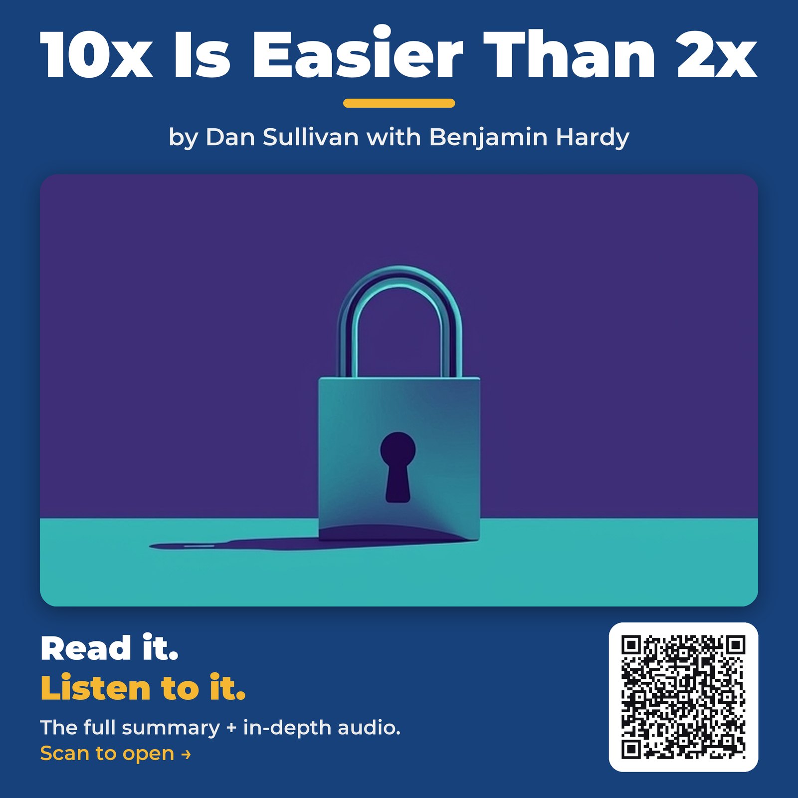 10x Is Easier Than 2x by Dan Sullivan with Benjamin Hardy – Book Summary