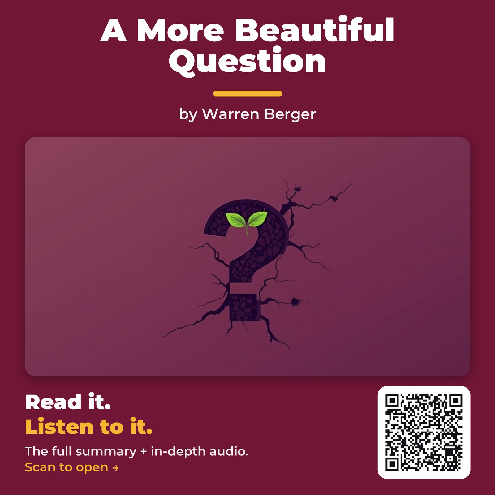 A More Beautiful Question by Warren Berger – Book Summary