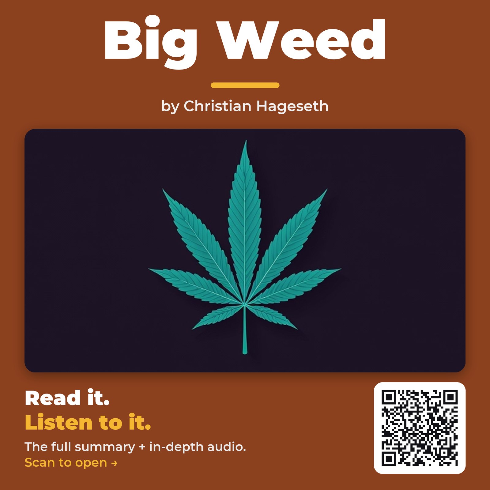 Big Weed by Christian Hageseth – Book Summary