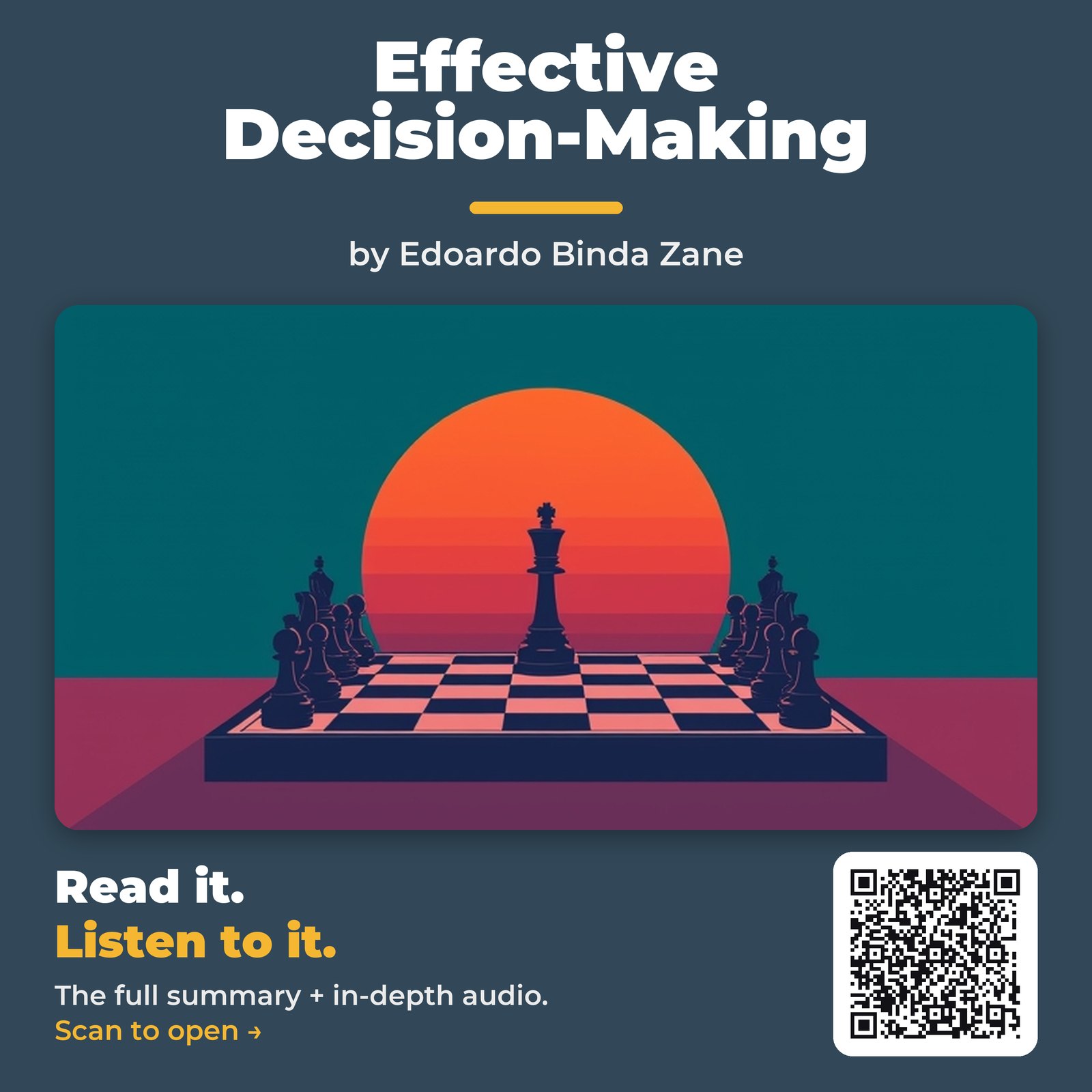 Effective Decision-Making by Edoardo Binda Zane – Book Summary